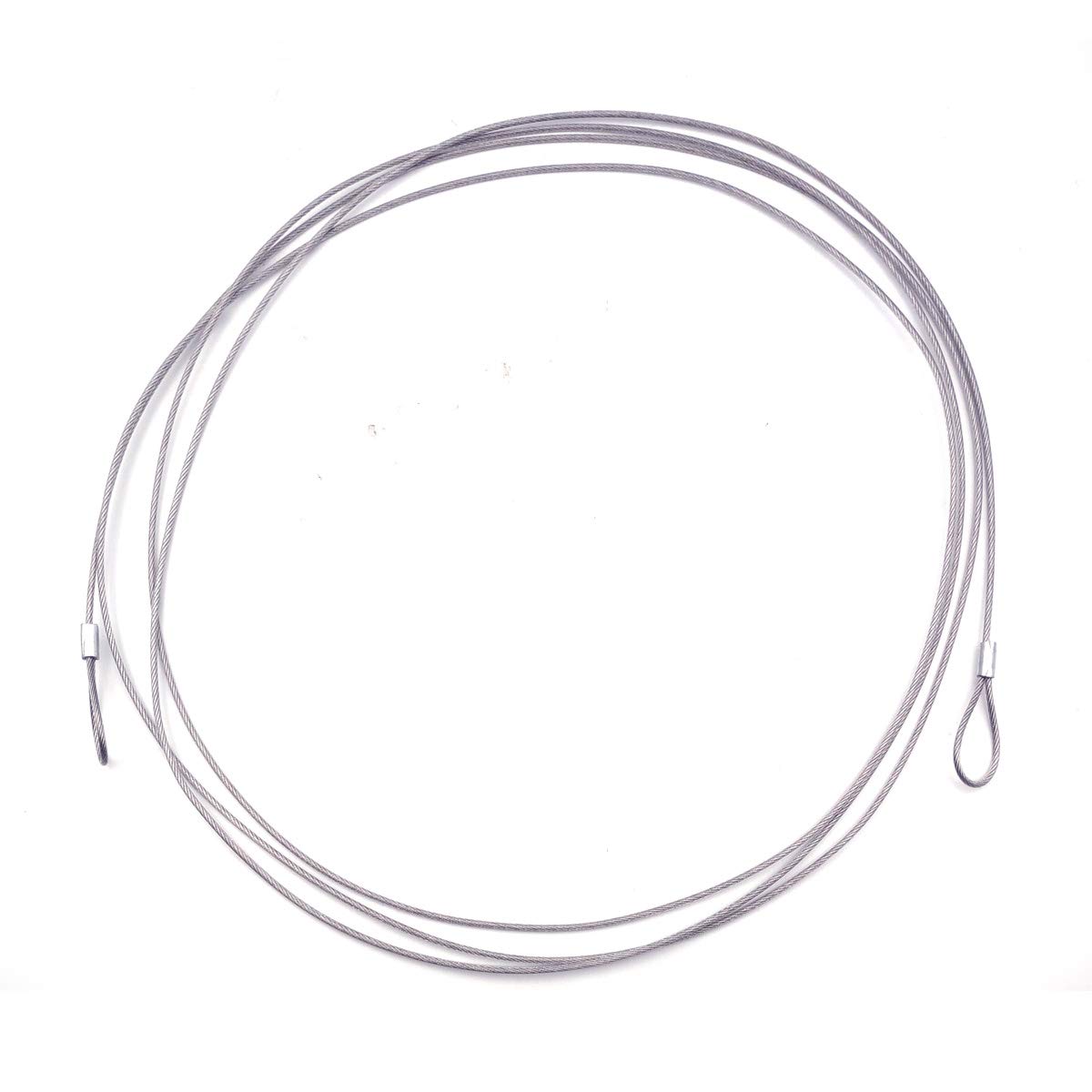 COOINS 60-Inch Safety Cable Lock - Lightweight Braided Stainless Steel Hanging Cable for Lightning Bulbs & Fixtures (120 Inch) - Secure Outdoor & Indoor Lighting, Holiday Decorations & Event Setup