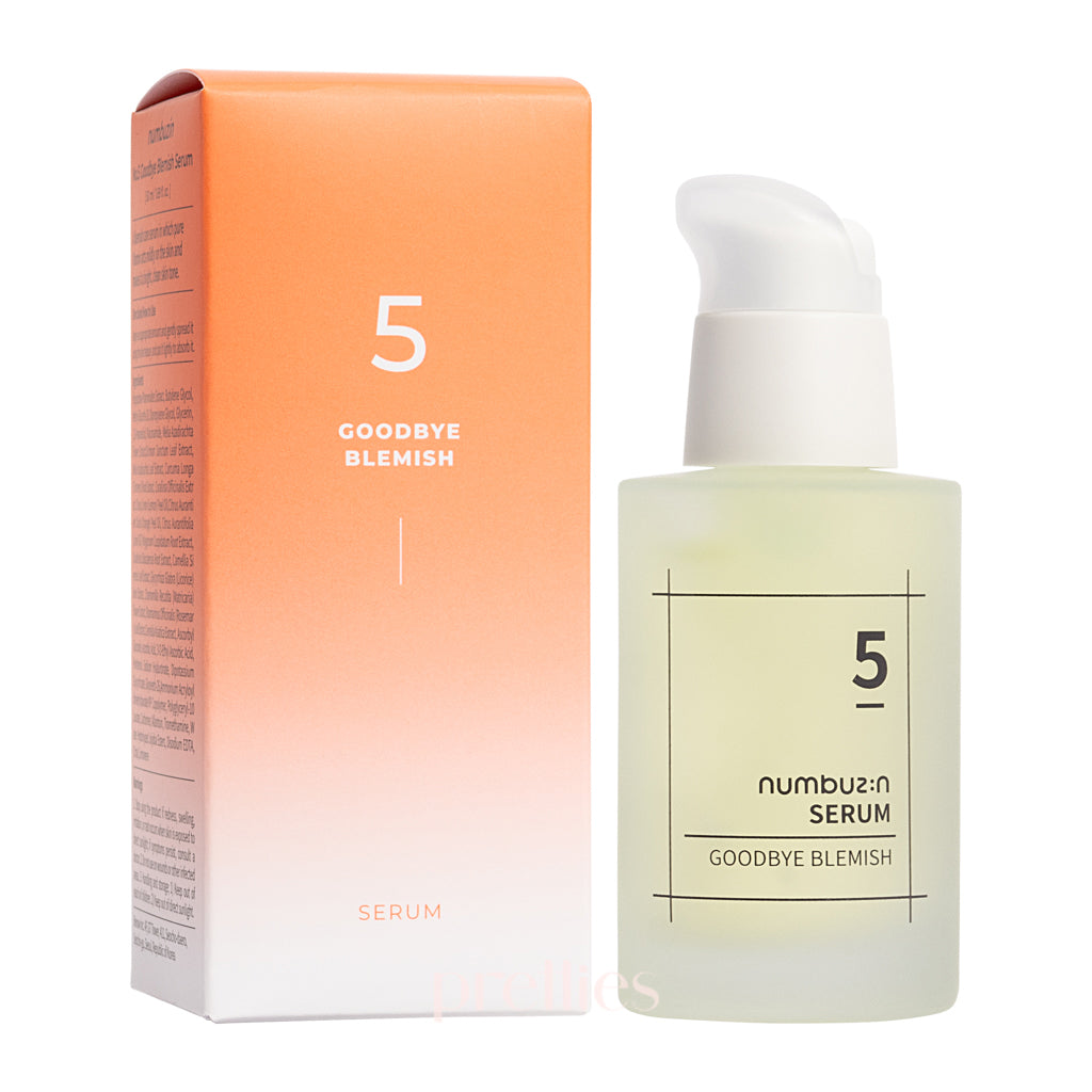 Numbuzin No.5 Goodbye Blemish Serum 50ml - Korean Acne Treatment for Clear Skin | Perfect for Nighttime Skincare Routine & Blemish-Prone Skin