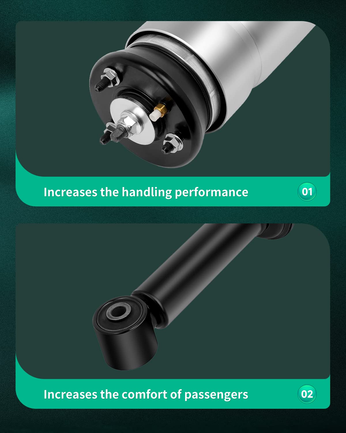 SCITOO Air Struts Suspension Kits - Front Airmatic Replacement Shocks for Land Rover LR3 & Range Rover Sport (1pc) - Improve Ride Comfort & Off-Road Performance
