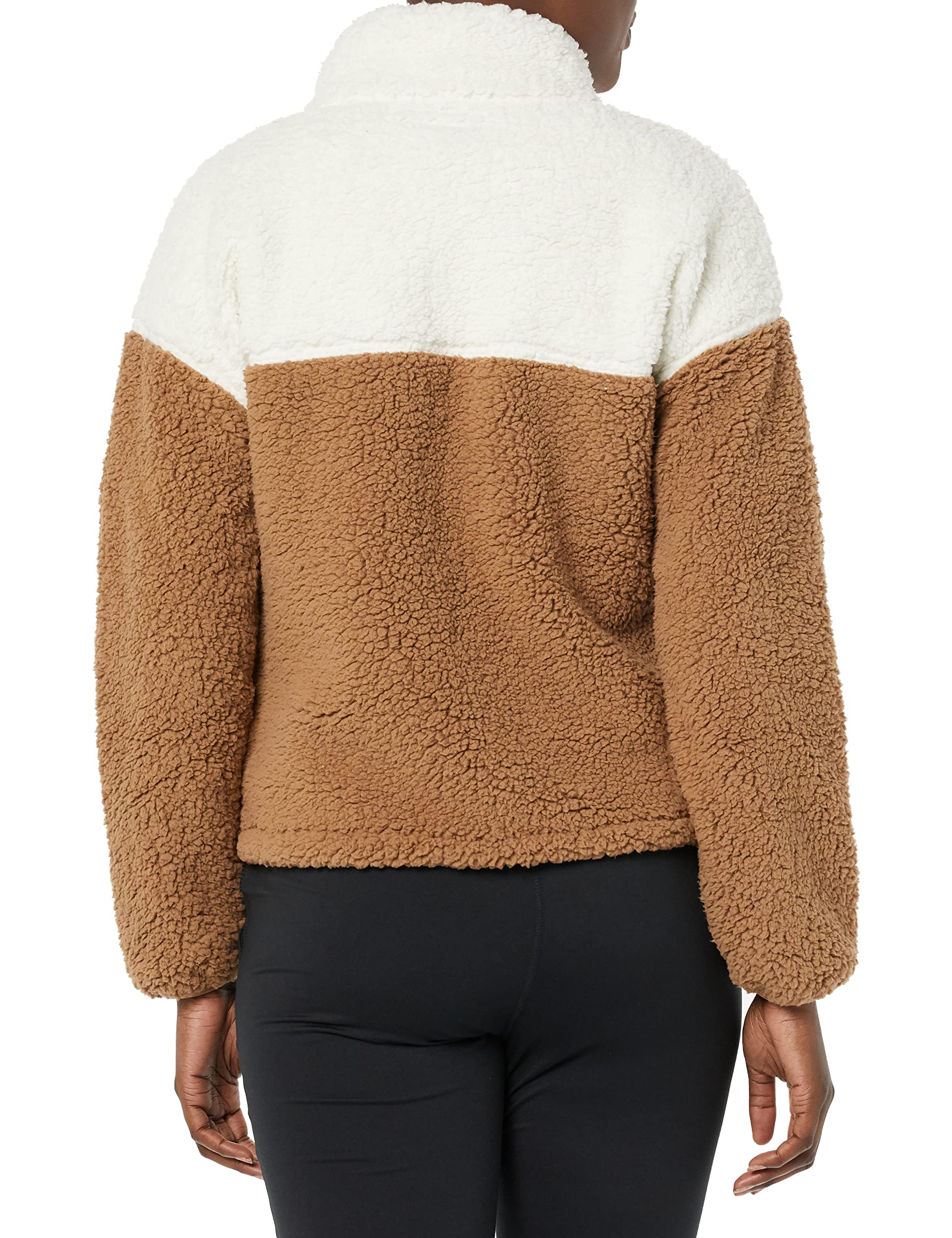 Amazon Essentials Women's Full-Zip Sherpa Fleece Jacket - Soft Warm Winter Coat for Outdoor Activities, Hiking & Casual Wear