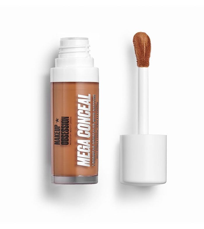 Mega Longwear Concealer with Caffeine - 0.46 fl oz Full Coverage Liquid Concealer for Dark Circles & Blemishes (Shade 15) | Perfect for Everyday Makeup & Professional Use