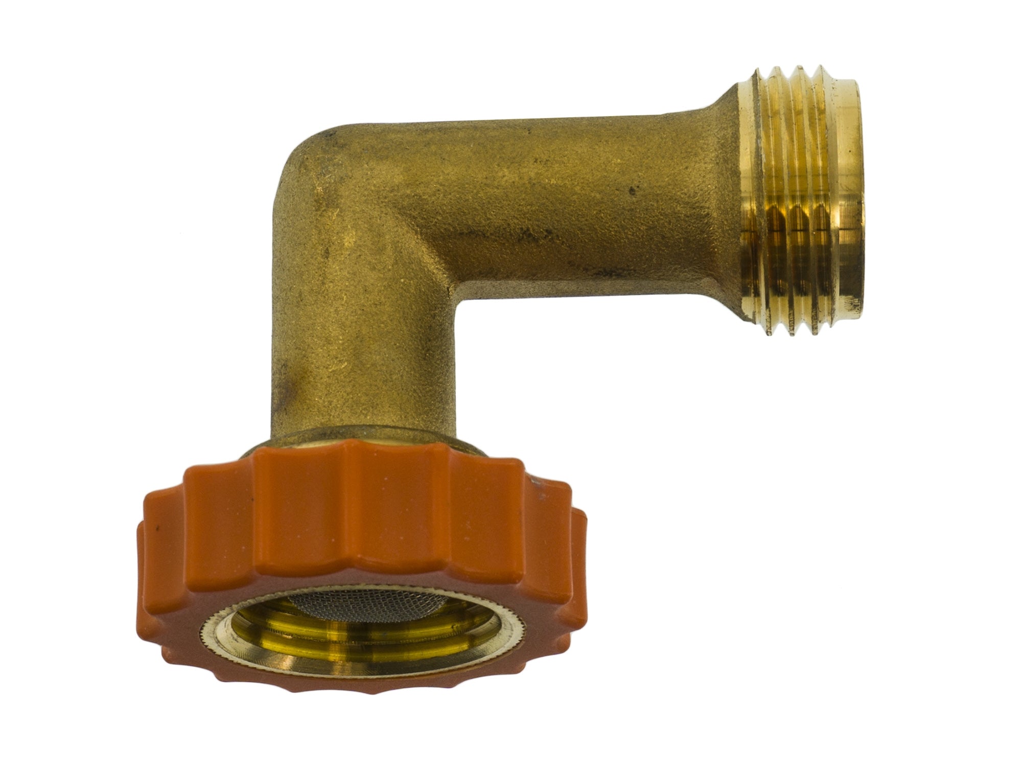 90 Degree Elbow Water Hose Connector - Heavy Duty Brass Fitting for Garden, RV & Home Plumbing Use