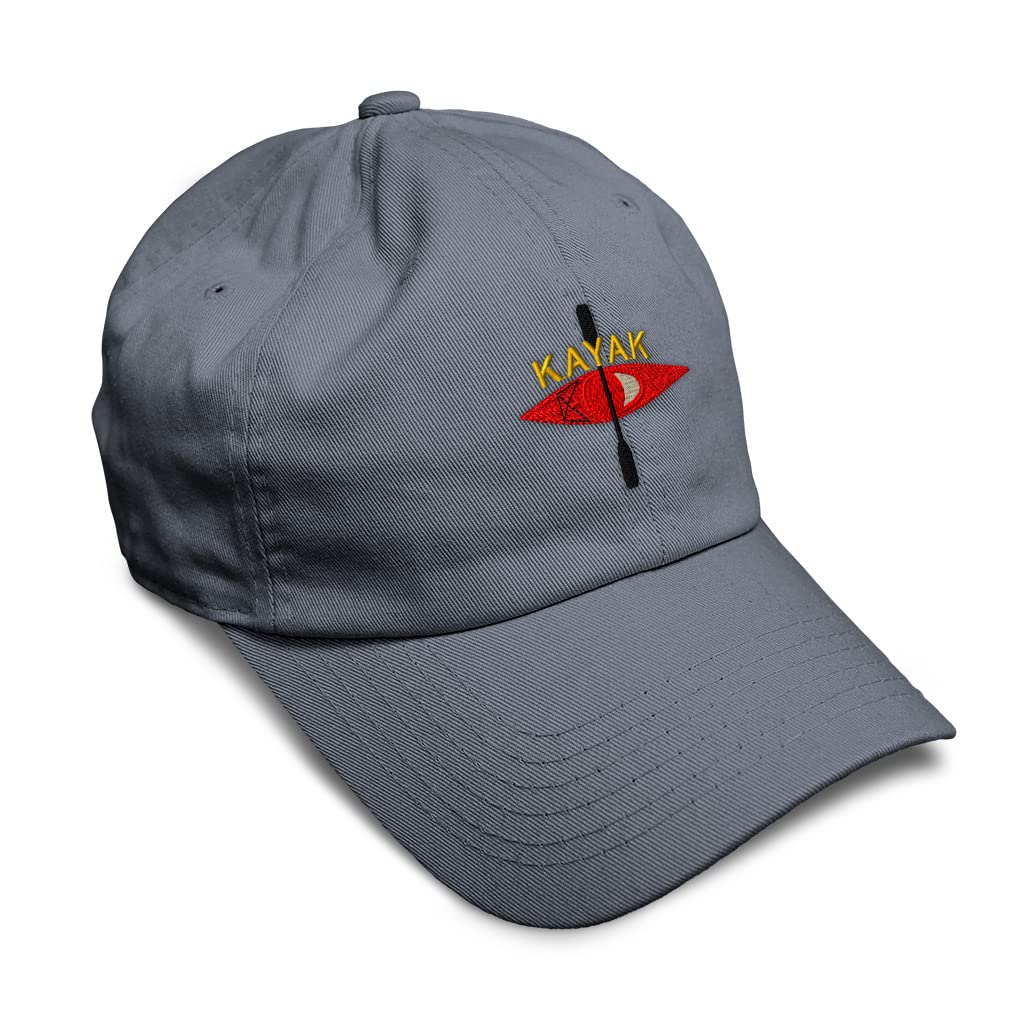 Soft Cotton Baseball Cap with Kayak B Embroidery - Adjustable Dad Hat for Men & Women - Perfect for Kayaking, Fishing, and Outdoor Adventures