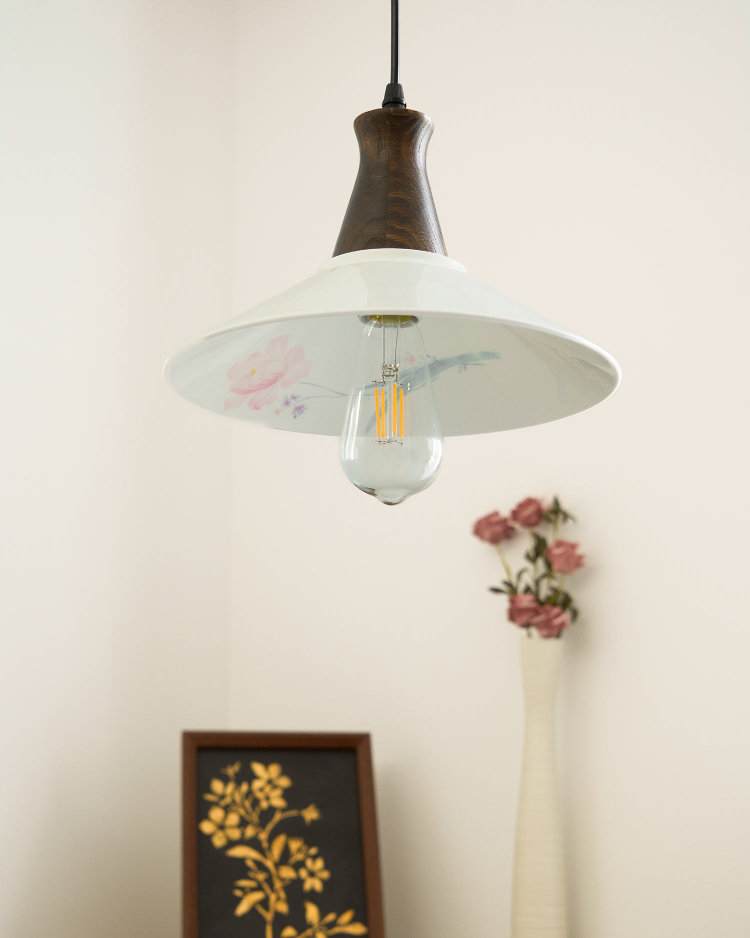 Linna Flower Pendant Lamp - Modern Floral Chandelier Lighting for Dining Room, Bedroom & Living Room Decor - Elegant Ceiling Light Fixture for Home Interior Design