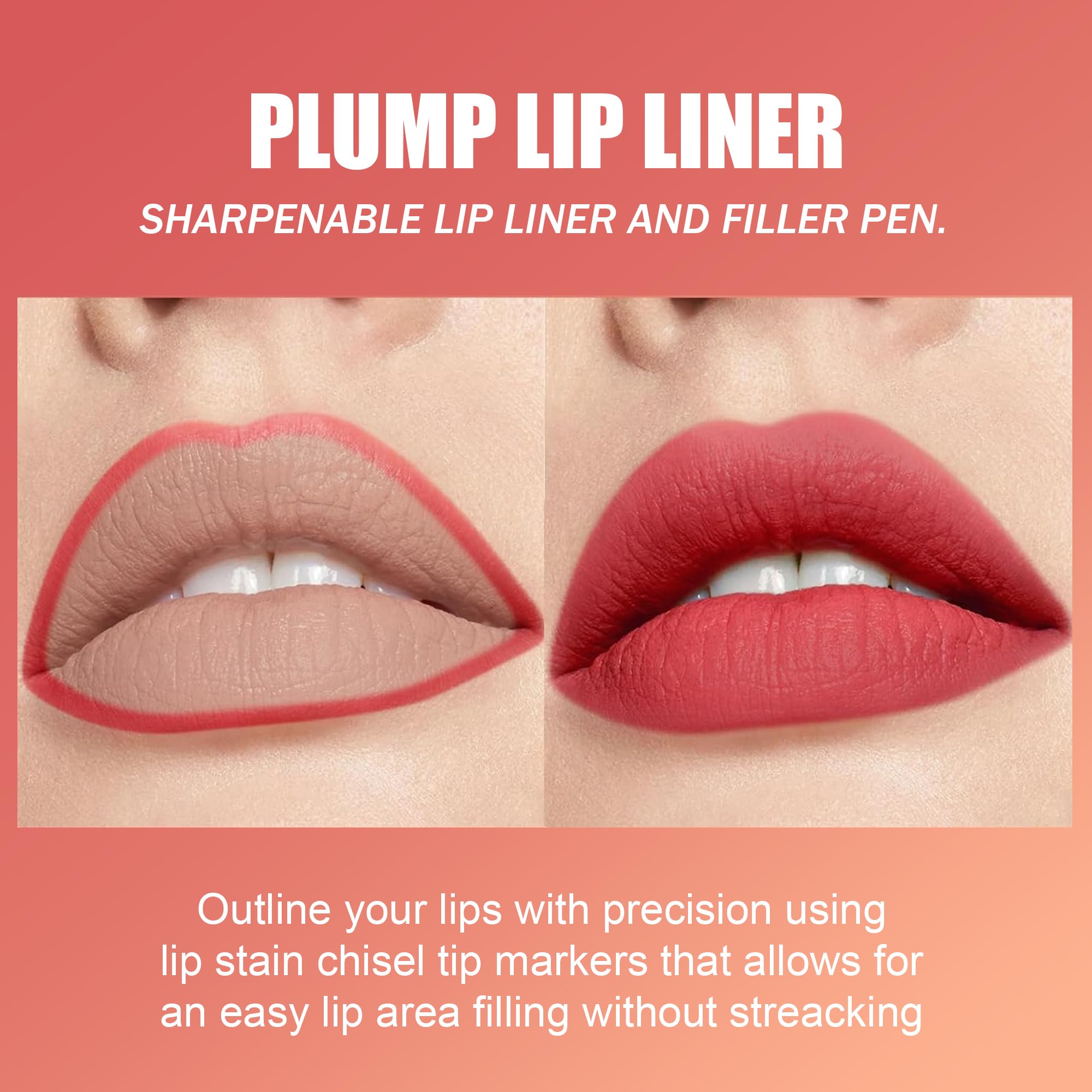 Waterproof Matte Liquid Lip Liner Pen - Long Lasting 2-in-1 Lip Stain Marker, Quick Drying Non-Smudge Lipstick (#07 Beige) | Perfect for Daily Makeup, Night Out & Special Occasions