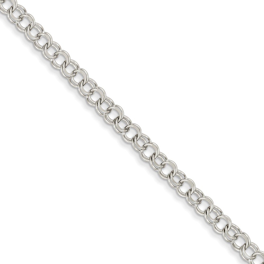 14K White Gold Double Link Charm Bracelet for Women - Elegant Jewelry Gift for Birthday, Anniversary & Special Occasions | Perfect for Layering & Everyday Wear