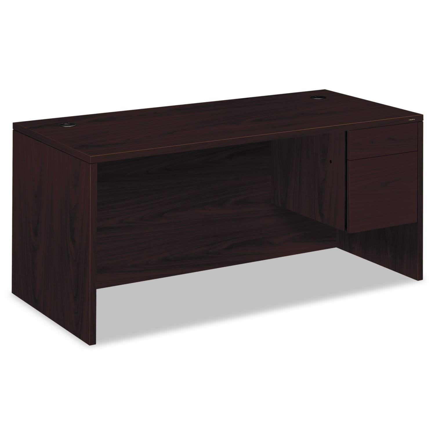HON10583RNN - HON 10500 Series Right Single Pedestal Desk - Modern Office Desk for Home & Business Workspace, Ergonomic Design for Comfortable Working