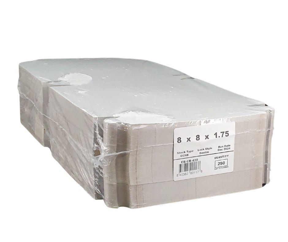 Premium EB White Cake Boxes 8x8x1.75 Inches - Perfect for Birthday Cakes, Wedding Desserts & Bakery Packaging