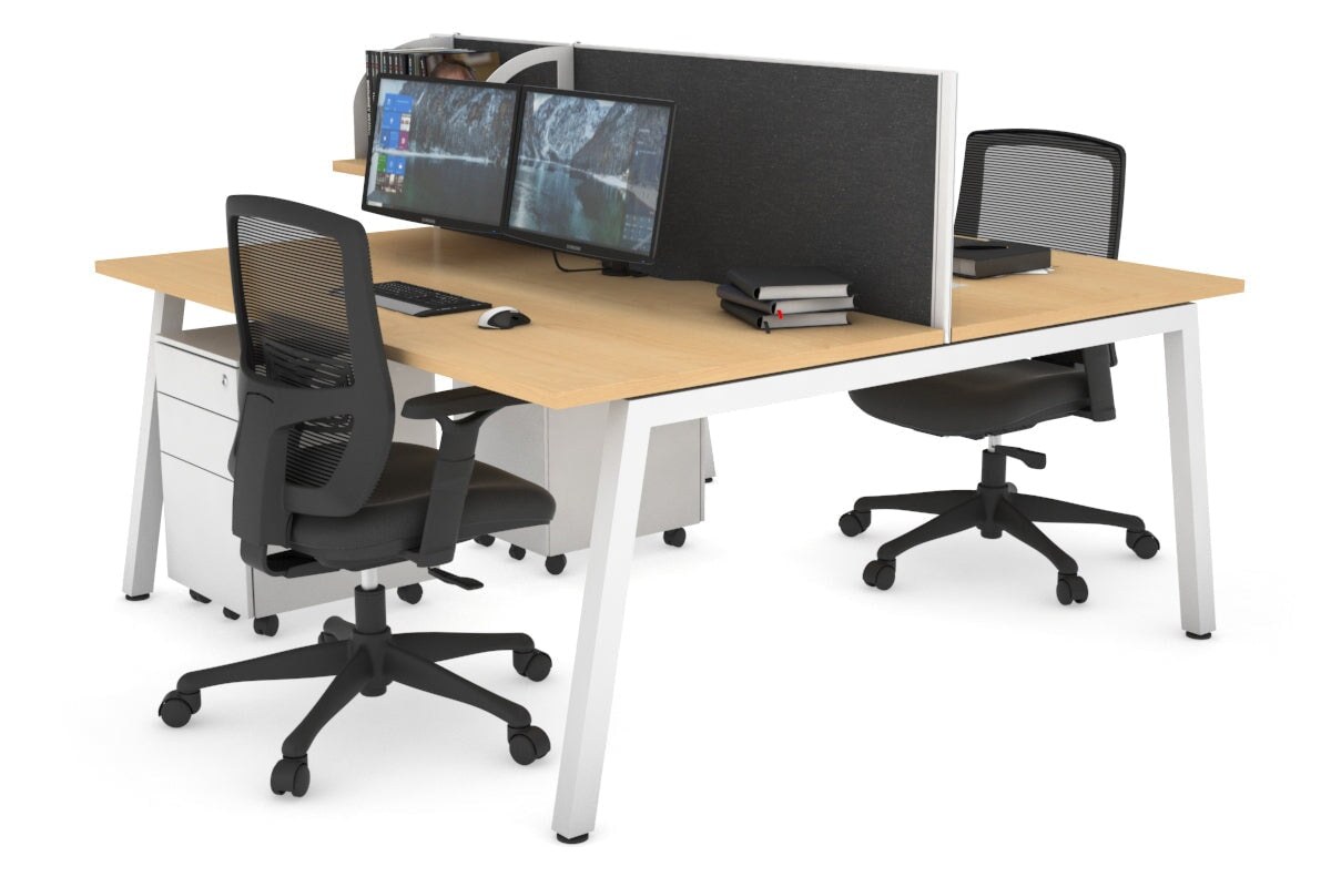Quadro 2 Person Office Workstation Desk [1200L x 700W] - Shared Workspace Solution for Home & Business Offices