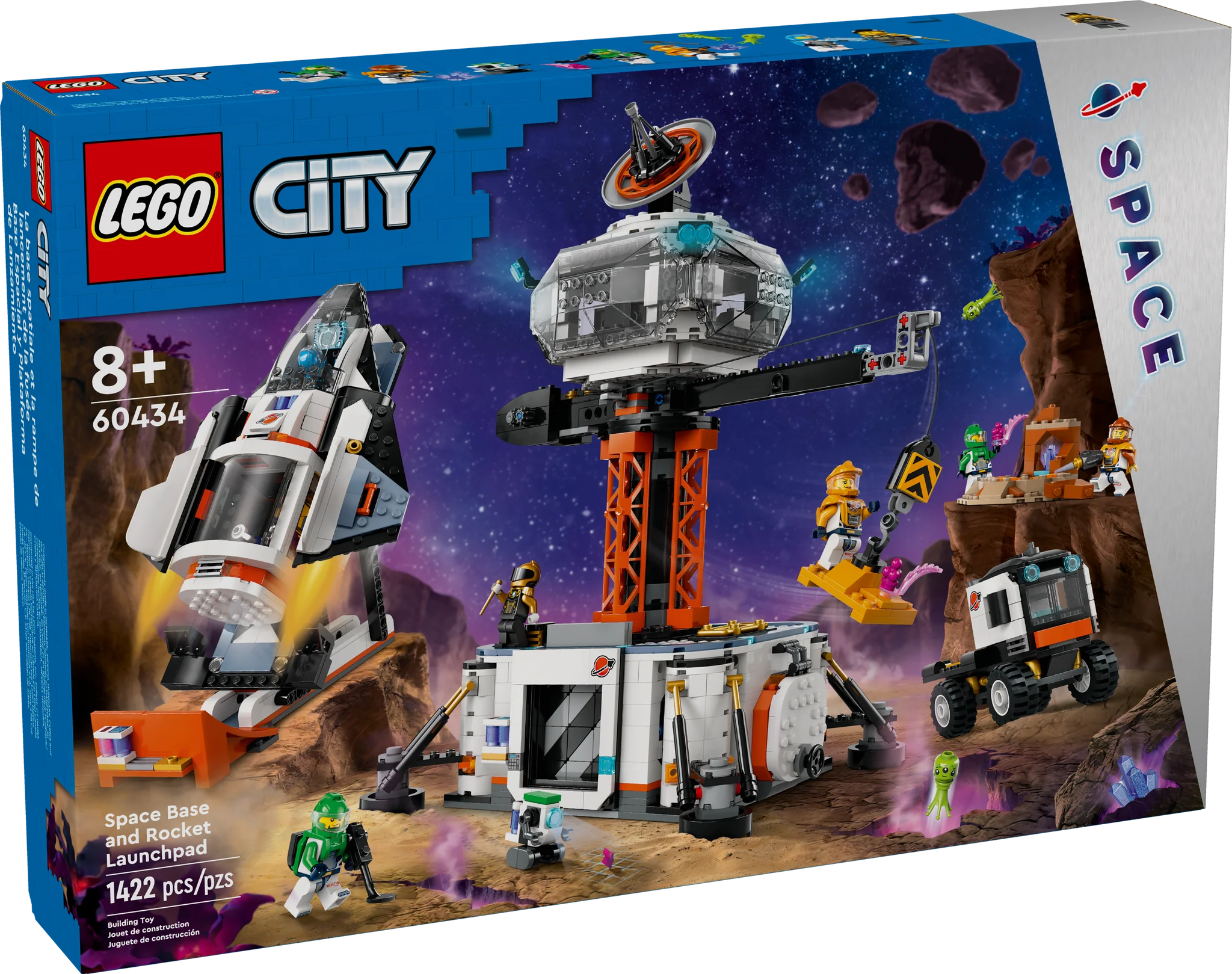 LEGO® City Space Base & Rocket Launchpad Building Set - STEM Toy for Kids Ages 6+ | Creative Play, Space Exploration & Rocket Launch Scenes