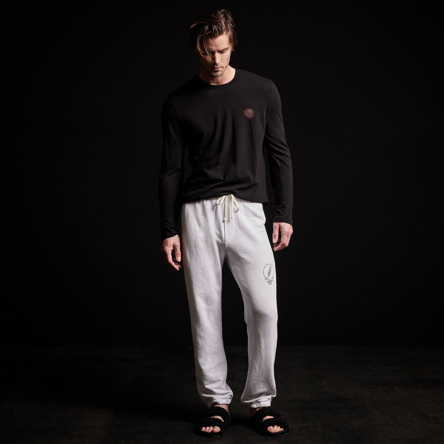 Grateful Dead Sweatpants for Men & Women - Comfortable White & Grey Joggers for Casual Wear, Lounge, and Yoga