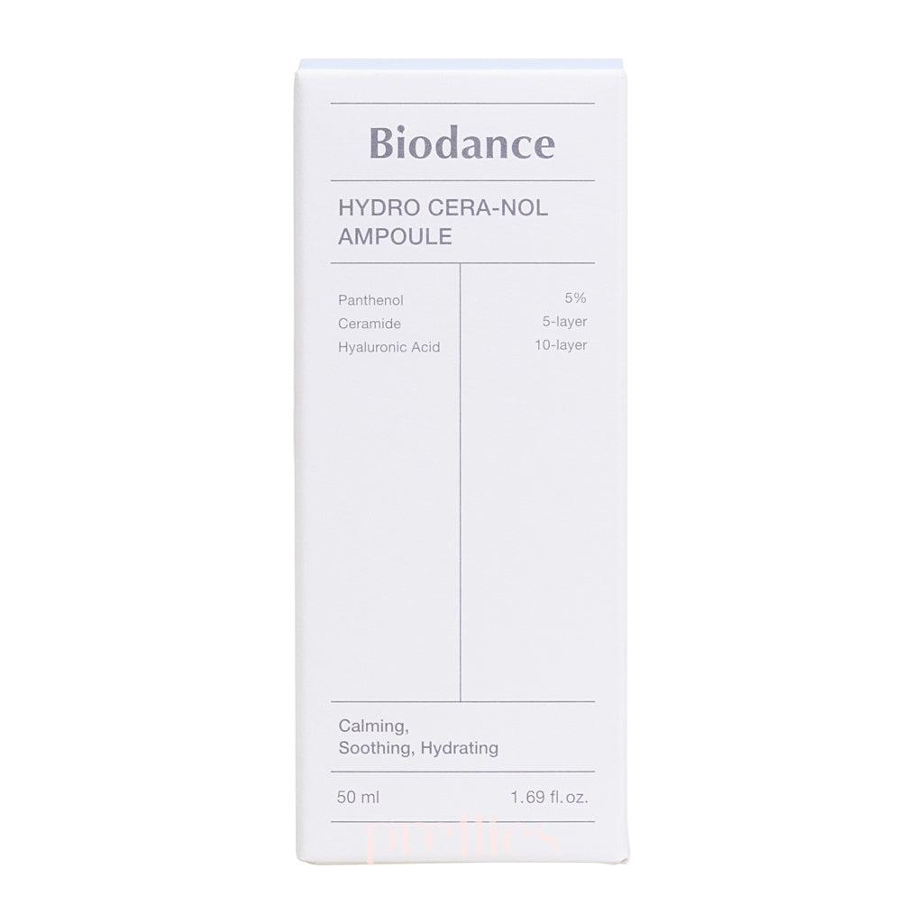 BIODANCE Hydro Cera nol Ampoule 50ml - Korean Hydrating & Anti-Aging Facial Serum with Ceramides - Perfect for Dry Skin Care & Nighttime Routine