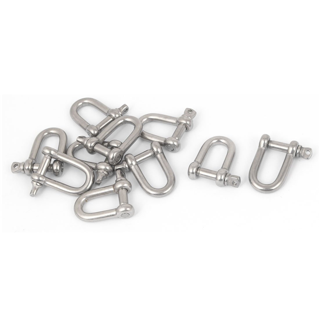 5mm Male Thread Wire Rope Clips - 10PCS Heavy Duty Bow D Design Rope Fasteners & Shackles for Marine, Construction, and DIY Projects