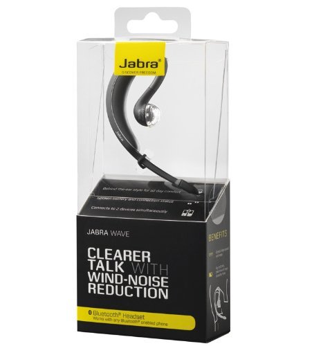 Jabra Wave Bluetooth Headset - Wireless Headphones with Noise Cancellation, Hands-Free Calling (Red) - Perfect for Office, Driving, and Remote Work