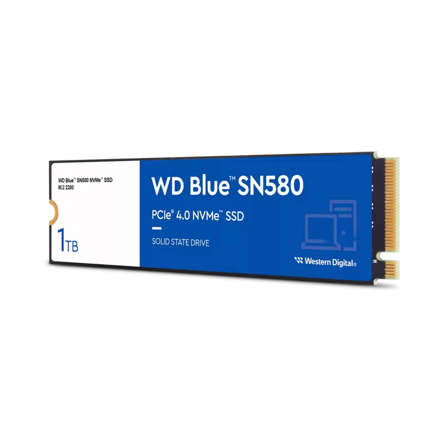WD Blue SN580 1TB NVMe PCIe 4.0 x4 M.2 2280 Internal SSD - High-Speed Storage for Gaming, Video Editing & PC Upgrades | Fast Boot & Load Times for Laptops & Desktops