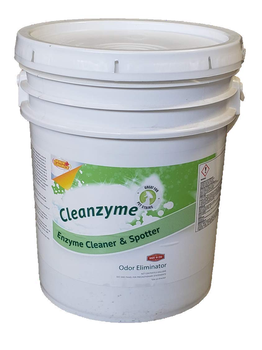 Jani-Source CleanZyme - Professional Enzyme Cleaner & Odor Eliminator for Carpets, Upholstery & Pets - 5 Gallon Pail - Ideal for Commercial Cleaning & Stain Removal