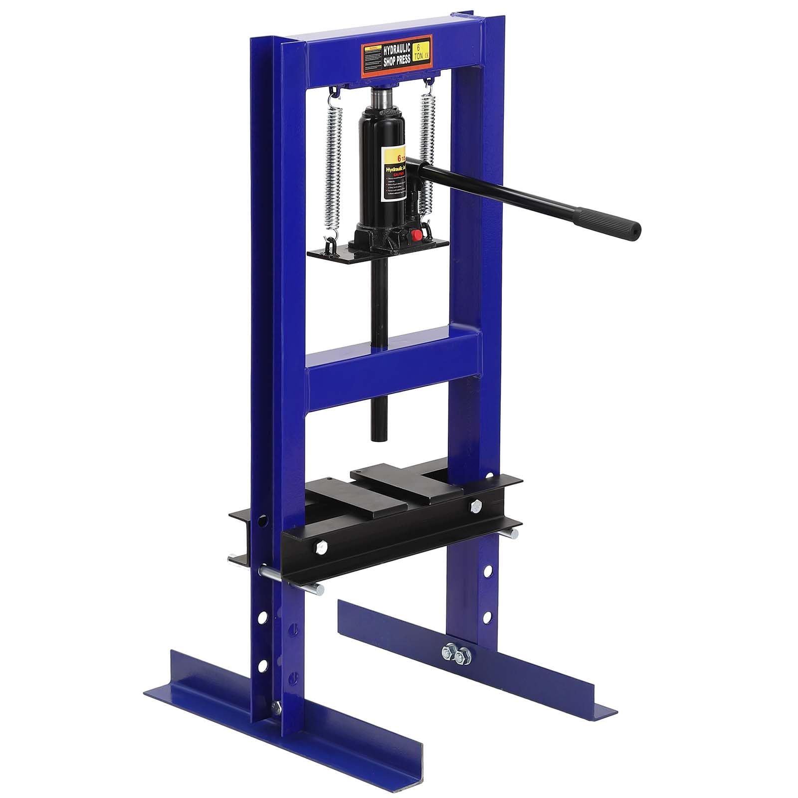 6 Ton H-Frame Hydraulic Shop Press with Adjustable Height & 2 Steel Press Plates - Heavy Duty Metal Bending, Bearing Removal, and Auto Repair Tool for Home Garage & Workshop