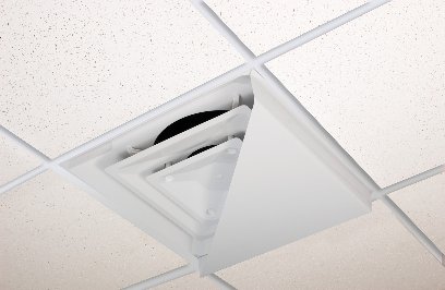 2-Pack Triangle Corner Air Diverter for 2x2 Ceiling Diffusers - Improve HVAC Airflow Direction in Offices & Homes