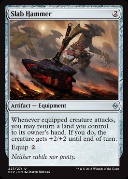 Magic The Gathering Slab Hammer (227/274) - Battle for Zendikar Foil MTG Card - Collectible Trading Card Game for Deck Building & Strategy Battles