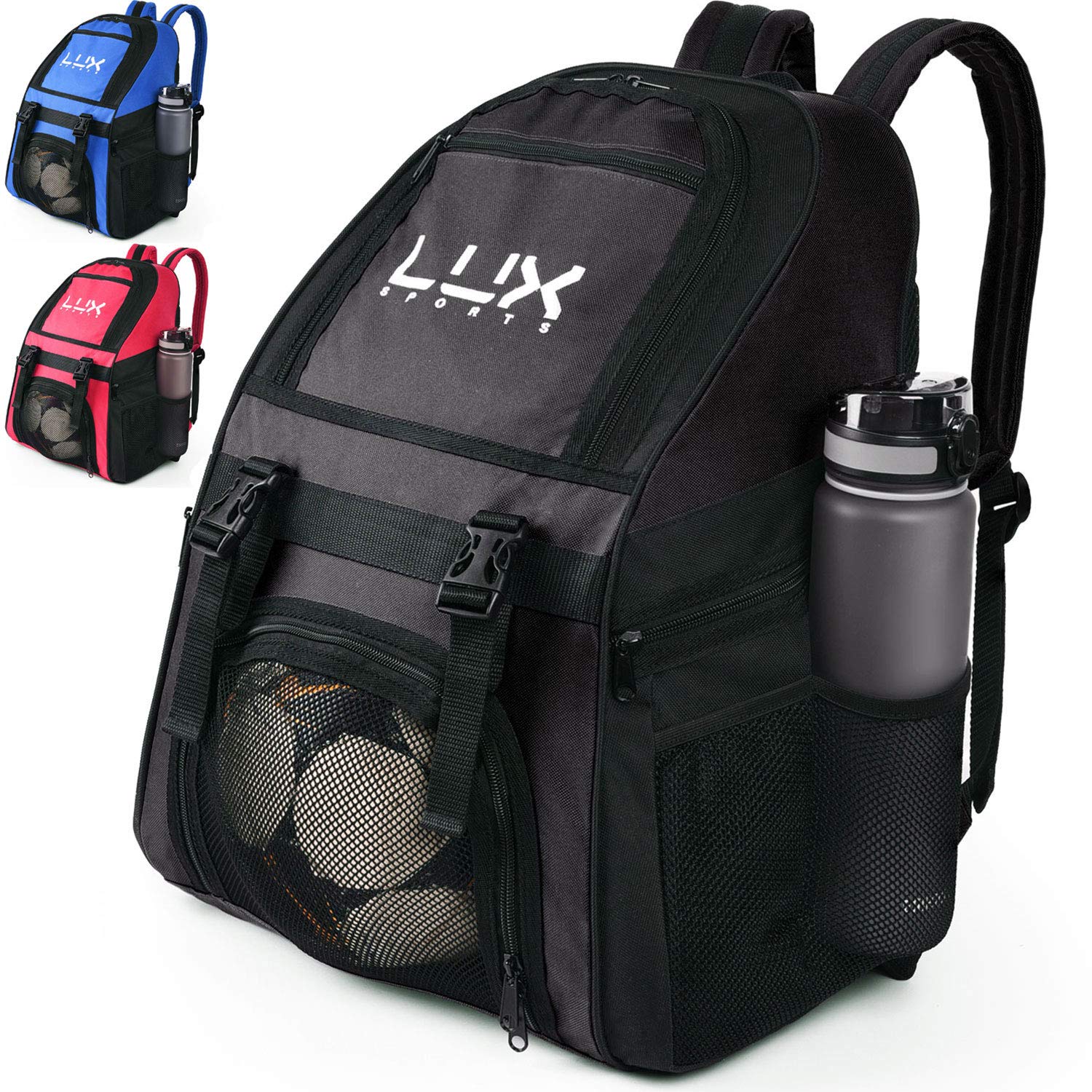 Premium LUX Soccer Backpack with Ball Holder - Waterproof Sports Bag for Men, Women & Youth - Perfect for Soccer, Basketball, Volleyball Training & Travel - Durable Team Backpack for Athletes & Students