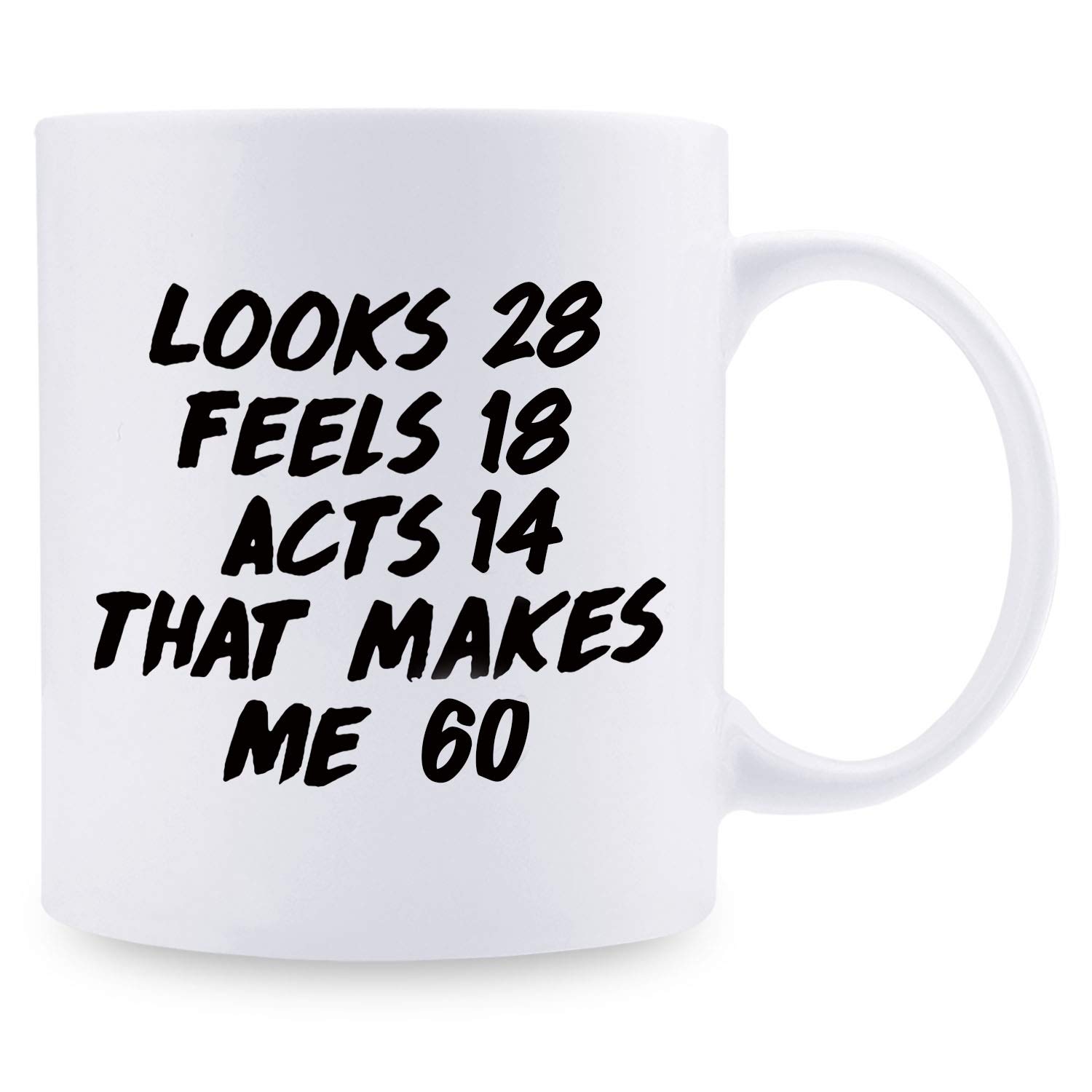 60th Birthday Gifts for Women 1959 - Funny 60 Years Old Birthday Coffee Mug for Mom, Wife, Sister, Friend - 11oz Ceramic Cup - Perfect Retirement Gift, Office Gift, Mother's Day Present