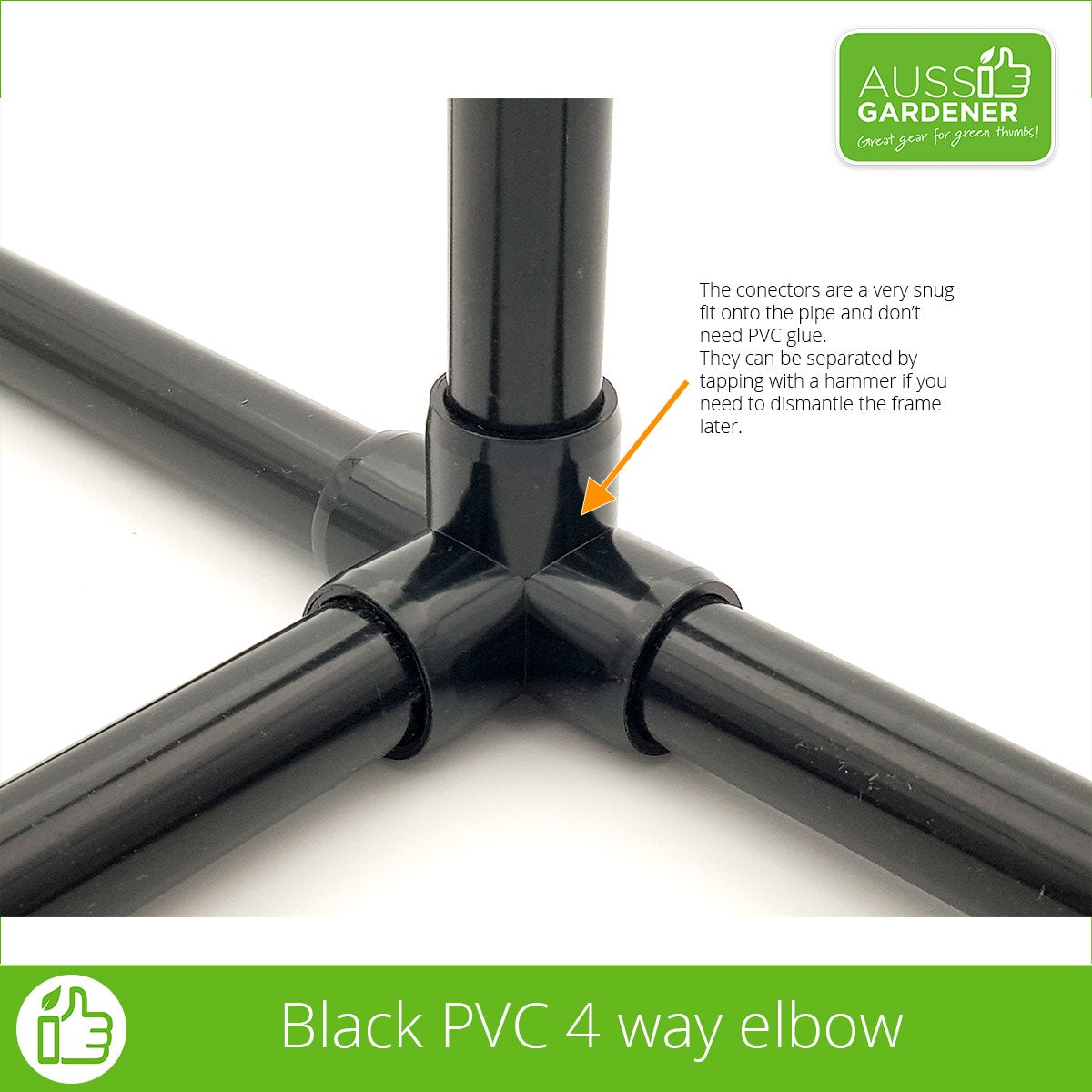 PestFree Parts: Black PVC 4-Way Extension Elbow for Plumbing, Irrigation & Drainage Systems | Perfect for Home, Garden & DIY Projects