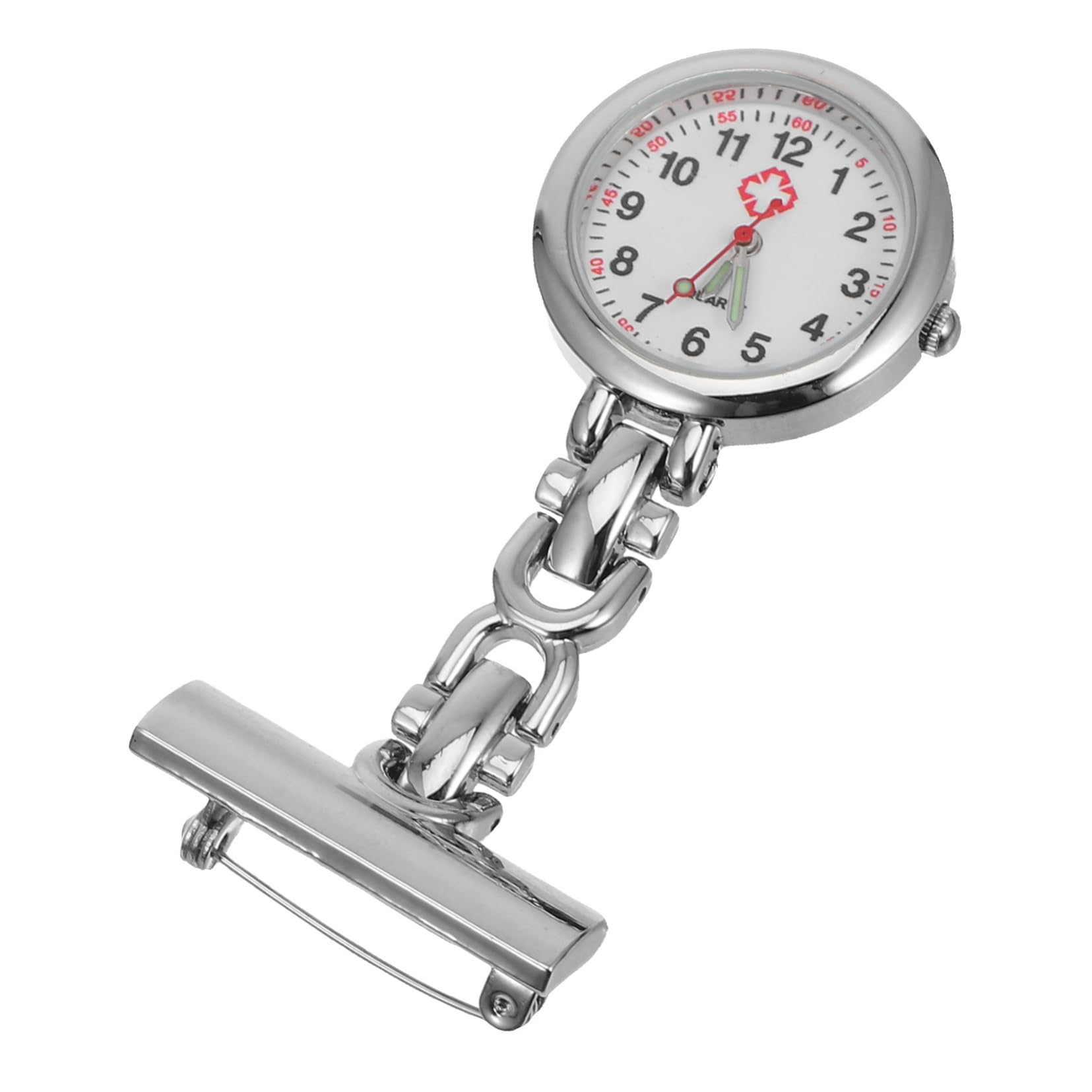 Vintage Style Pocket Watch Brooch - Clip On Nurse Watch for Men & Women - Personalized Nurse Lapel Pin - White Hanging Watch for Nursing Graduation & Medical Professionals - Perfect Gift for Nurses, Doctors & Healthcare Workers