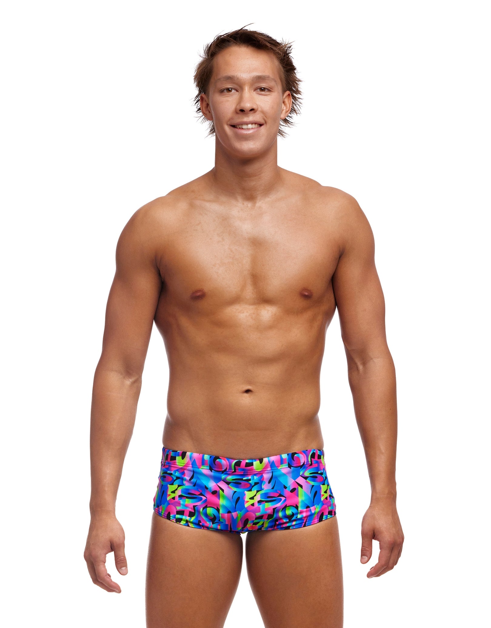 Funk & Blues Sidewinder Trunks - Vintage Style Men's Swimwear in Classic Blue | Perfect for Beach Vacations, Pool Parties & Summer Getaways