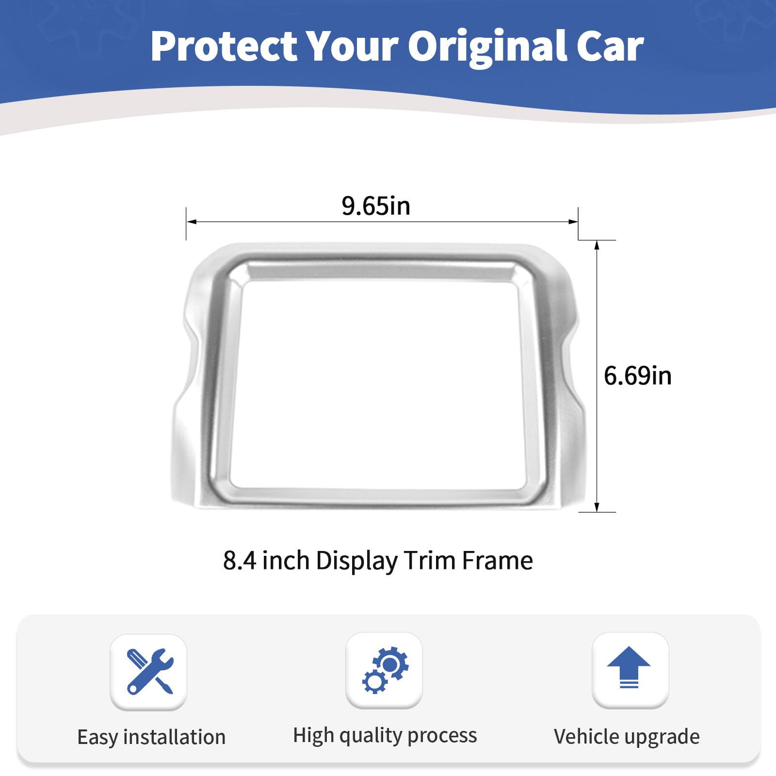 Jeep JL Center Console Radio Display Panel Trim Cover - Compatible with Wrangler JL/JLU & Gladiator JT (2018-2023) - 8.4