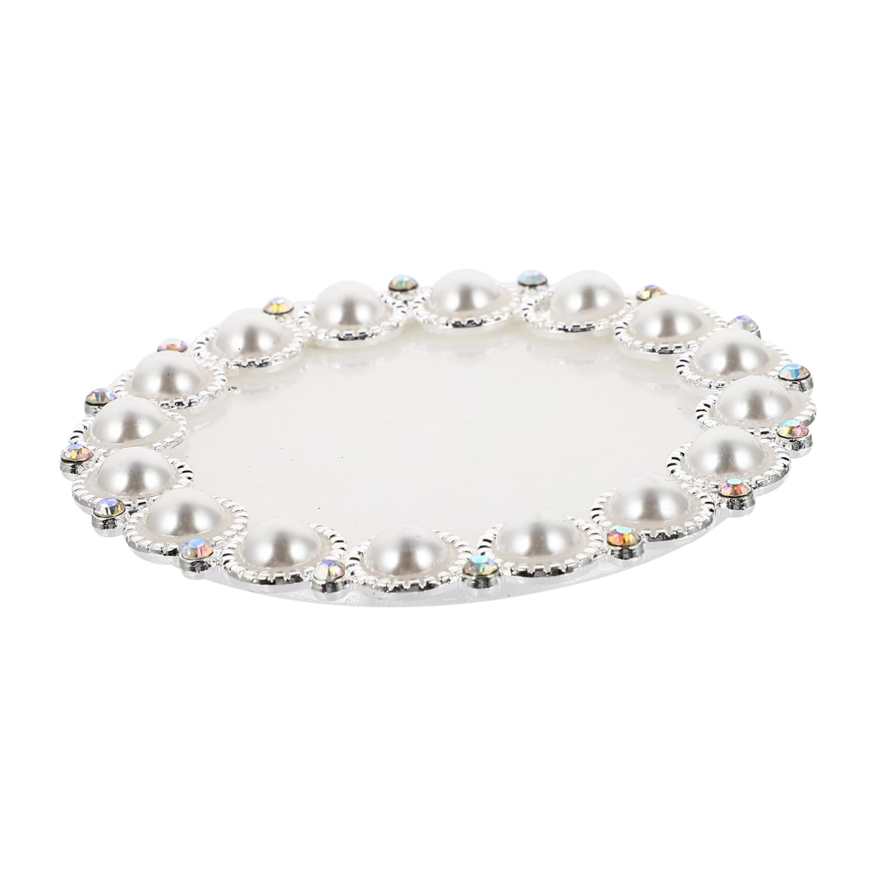 Minkissy Nail Art Display Stand - Resin Tray with Pearl Frame for Nail Polish & Manicure Tools | Perfect for Salon, Home Nail Art & Professional Nail Technician Use