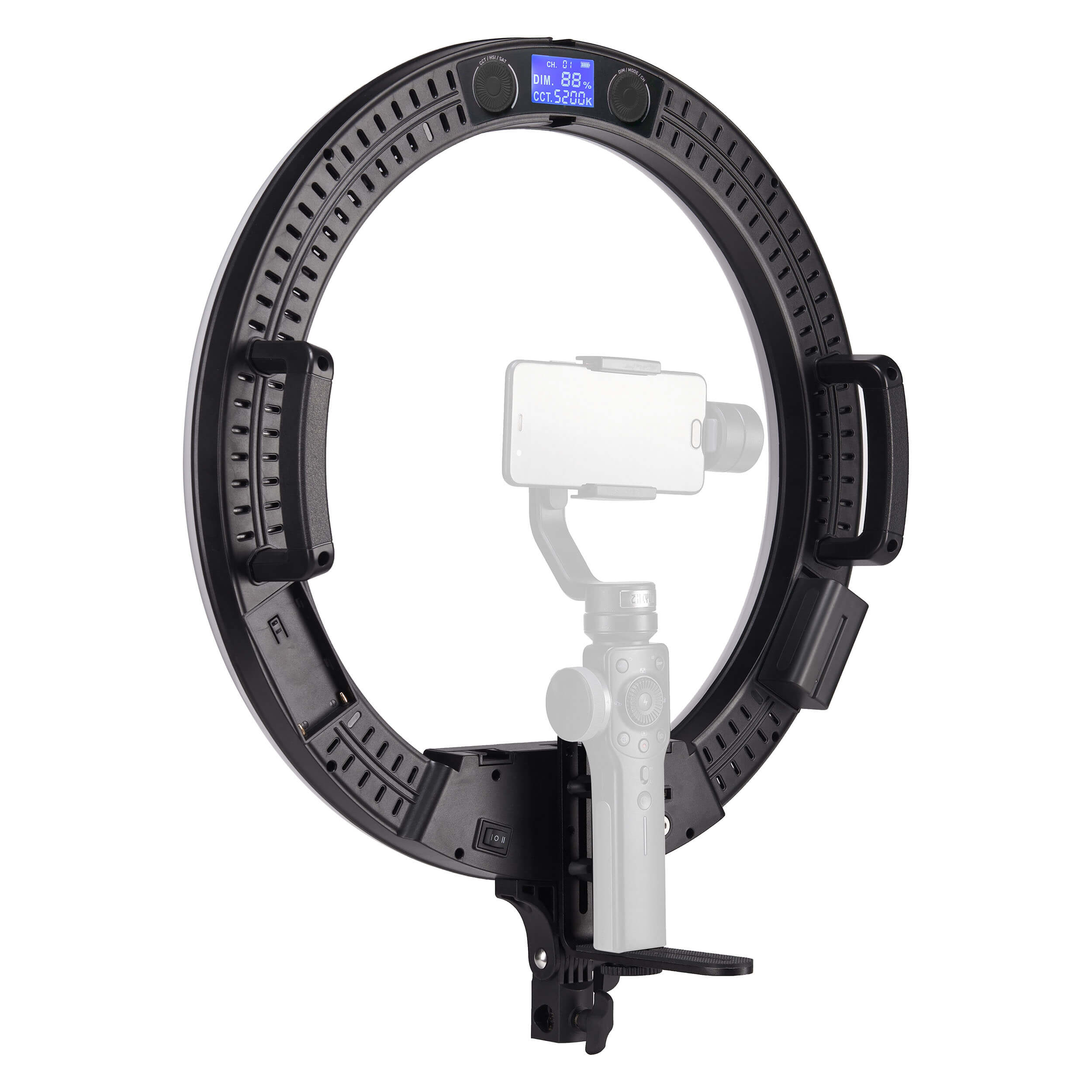 RICO240 II RGB Dimmable LED Ring Light for Photography - Professional Studio Lighting for YouTube, TikTok Videos, Live Streaming & Portrait Photography