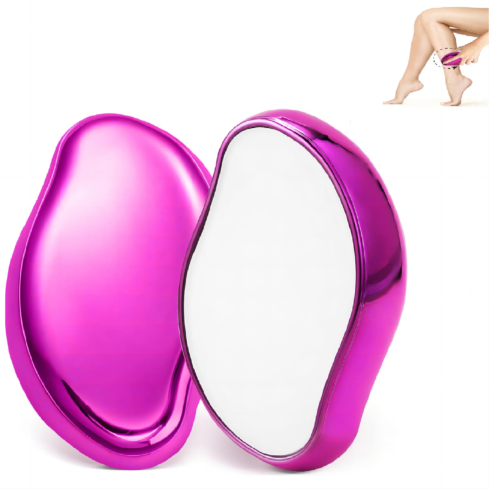 Reusable Bleame Crystal Hair Eraser for Women - Purple Hair Removal Stone & Shaving Tool | Smooth Skin at Home, Travel & Salon Use