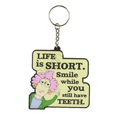 Aunty Acid Rubber Keyring (AA114) - Fun Gift for Friends & Office