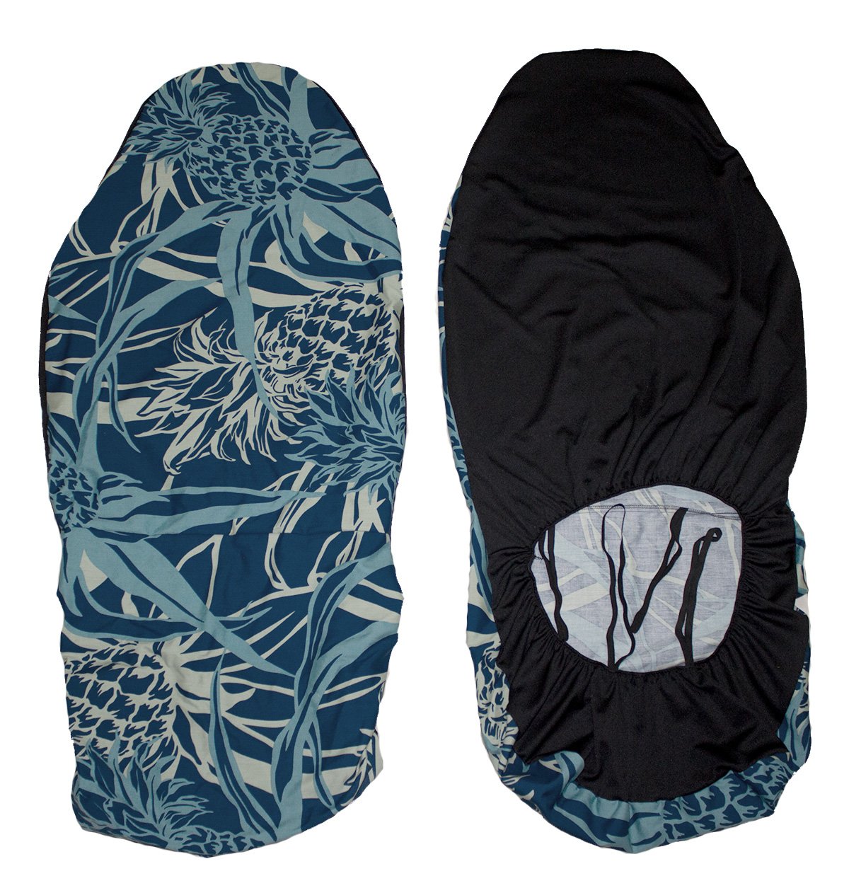 Hawaiian Pineapple Car Seat Covers - Set of 2 Front Bucket Seat Protectors, Navy Blue Hawaiian-Made Car Accessories | Perfect for Beach Trips & Tropical Vacations