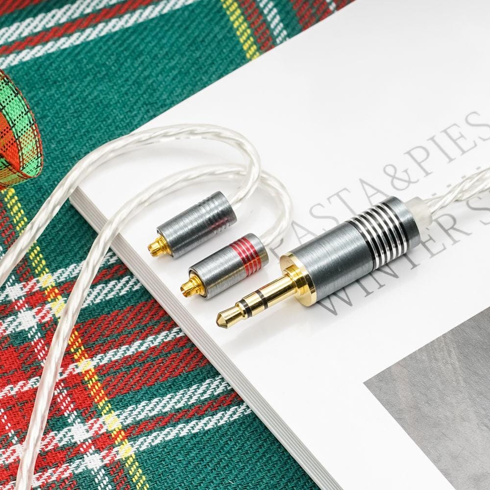 Premium DUNU DUW 01/DUW1 High Purity Silver Plated OFC Litz Cable - Audiophile Upgrade Cable for IEMs, Headphones - Perfect for Studio Monitoring, Gaming & Music Listening