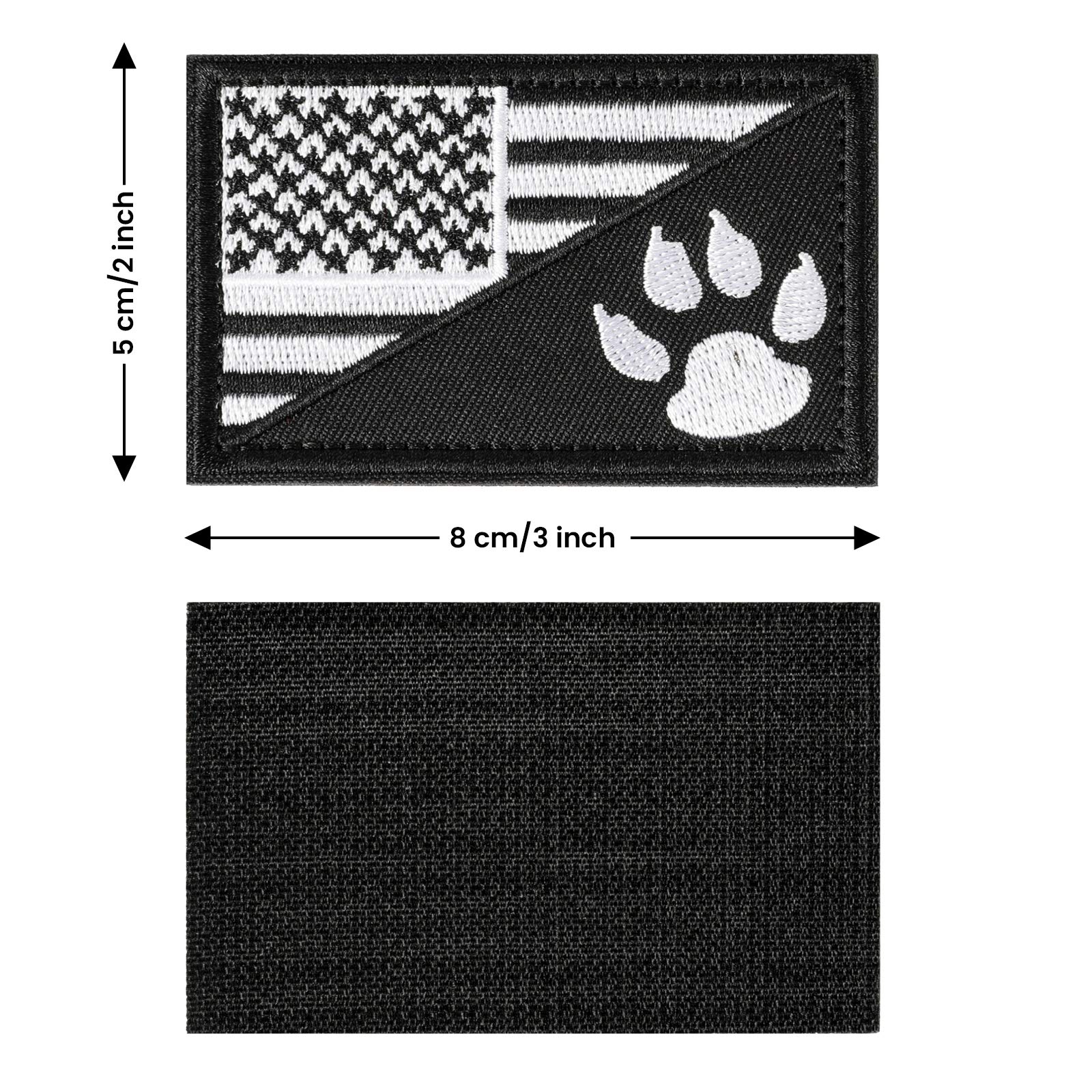 USA Flag Tactical Patch - Military Embroidered Hook & Loop Morale Patch for Vests & Bags