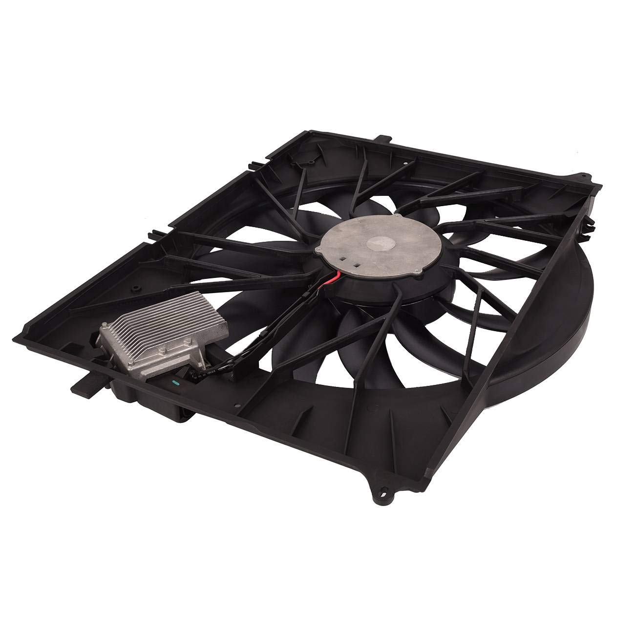 Bapmic 2205000293 Electric Cooling Fan Assembly Compatible with Mercedes W220 CL55 CL600 CL65 S600 SL63 SL600 S55 (2001-2012) - High Performance Cooling Solution for Engine Overheating Prevention in Hot Weather & Heavy Traffic Conditions