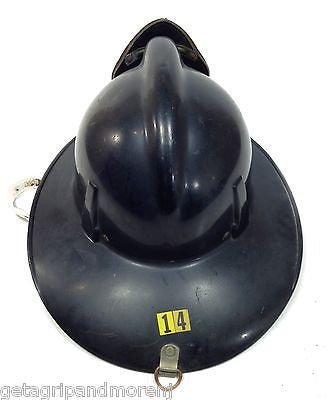MSA Fire Helmet with Leather Badge & Adjustable Liner - Size 7 3/8 - Premium Firefighter Safety Gear for Emergency Rescue & Fire Protection
