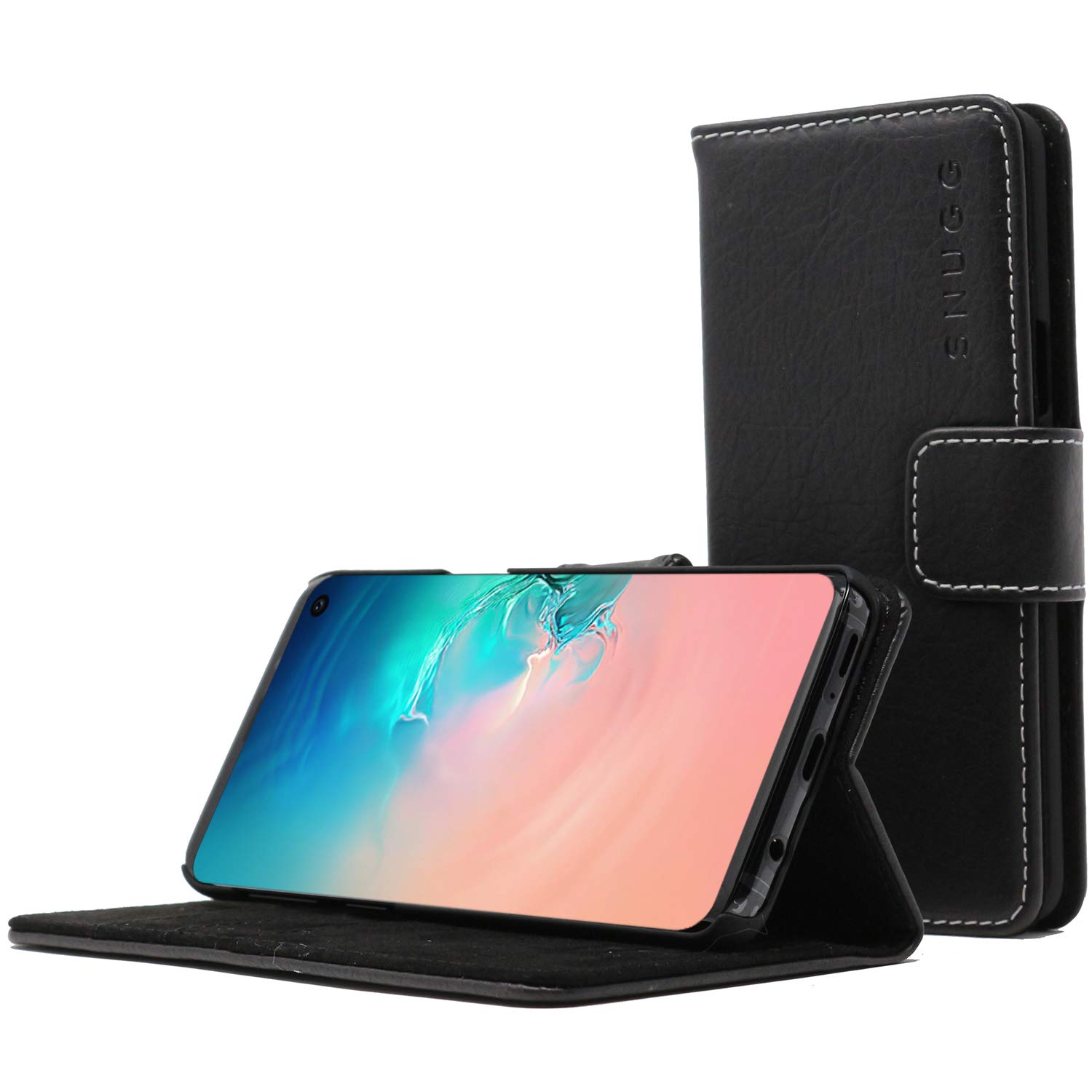 Samsung Galaxy S10e Leather Wallet Case with Card Holder & Stand – Slim Flip Cover for Cards & Cash – Perfect for Work, Travel & Everyday Use (Black)