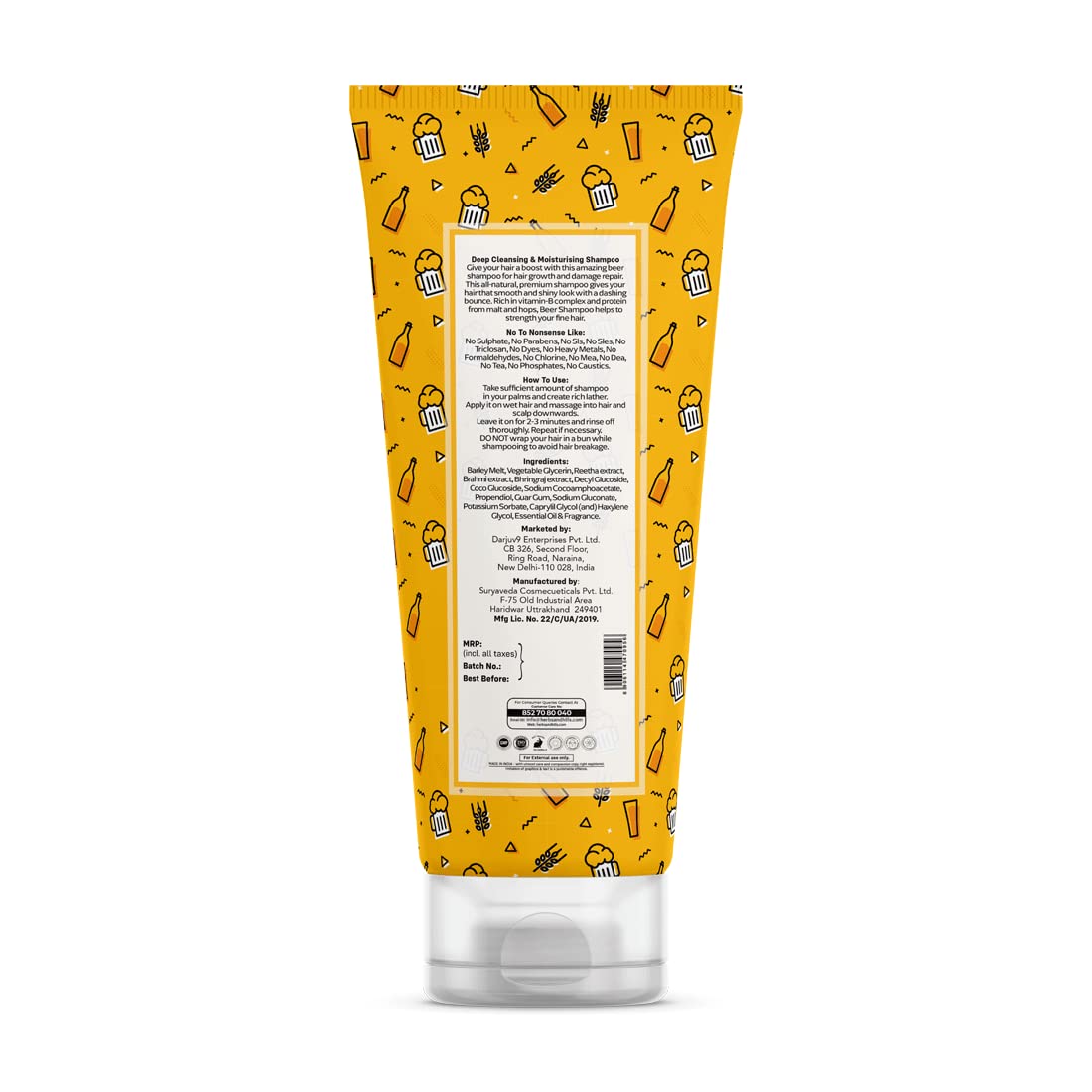 Herbs & Hills Deep Cleansing & Moisturizing Shampoo for Hair Growth & Damage Repair - 150ml Natural Premium Shampoo for Smooth & Shiny Hair | Daily Use, Salon Results at Home, Perfect for Dry & Damaged Hair Care