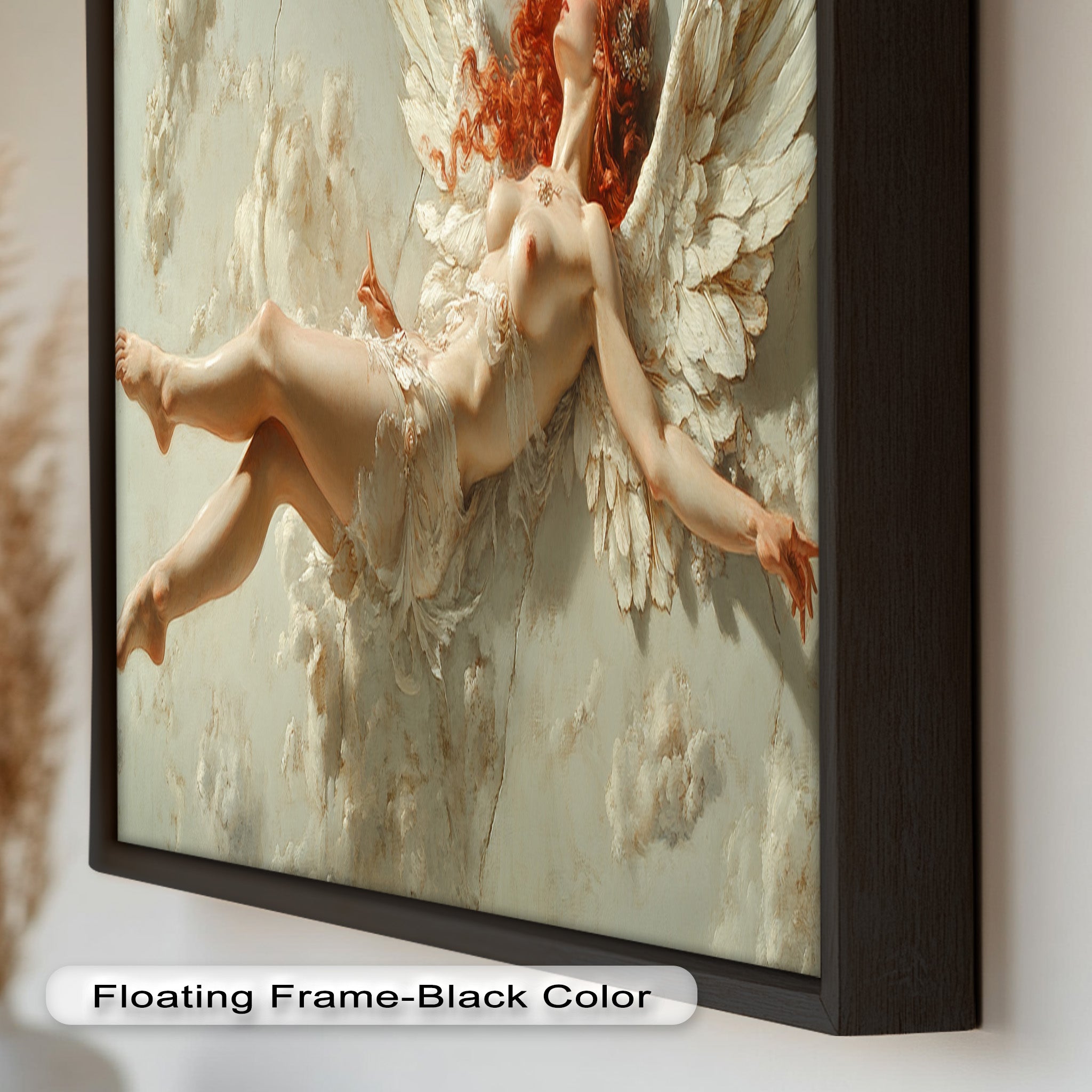 Ascension of the Flame - Mythological Angel Oil Painting Wall Art for Home Decor, Living Room, Bedroom & Office