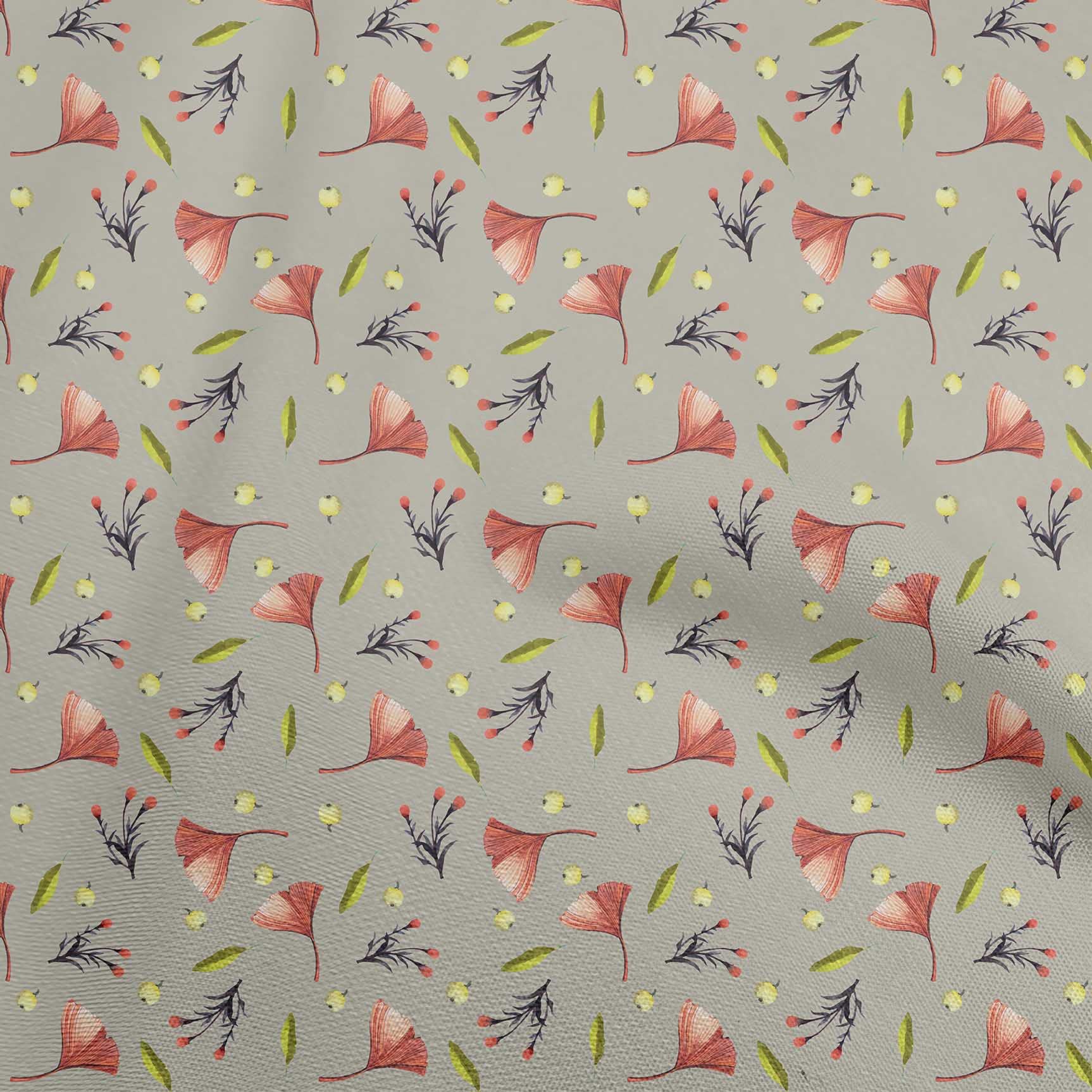 Premium 100% Cotton Cambric Fabric - Dusty Gray Printed Sewing Material by The Yard, 42