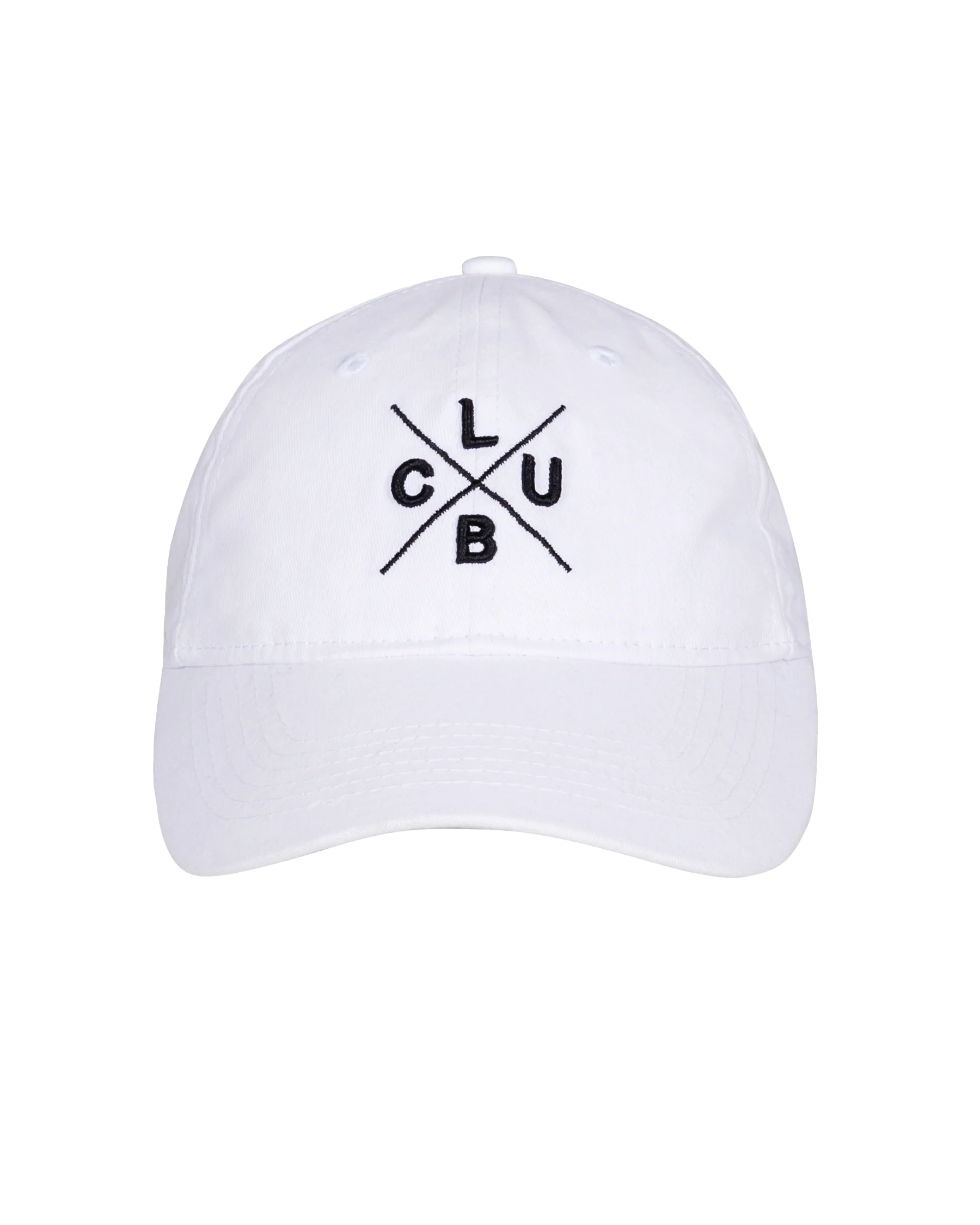 Club LC Baseball Cap for Men & Women - Adjustable White Cotton Hat for Outdoor Sports, Casual Wear & Sun Protection