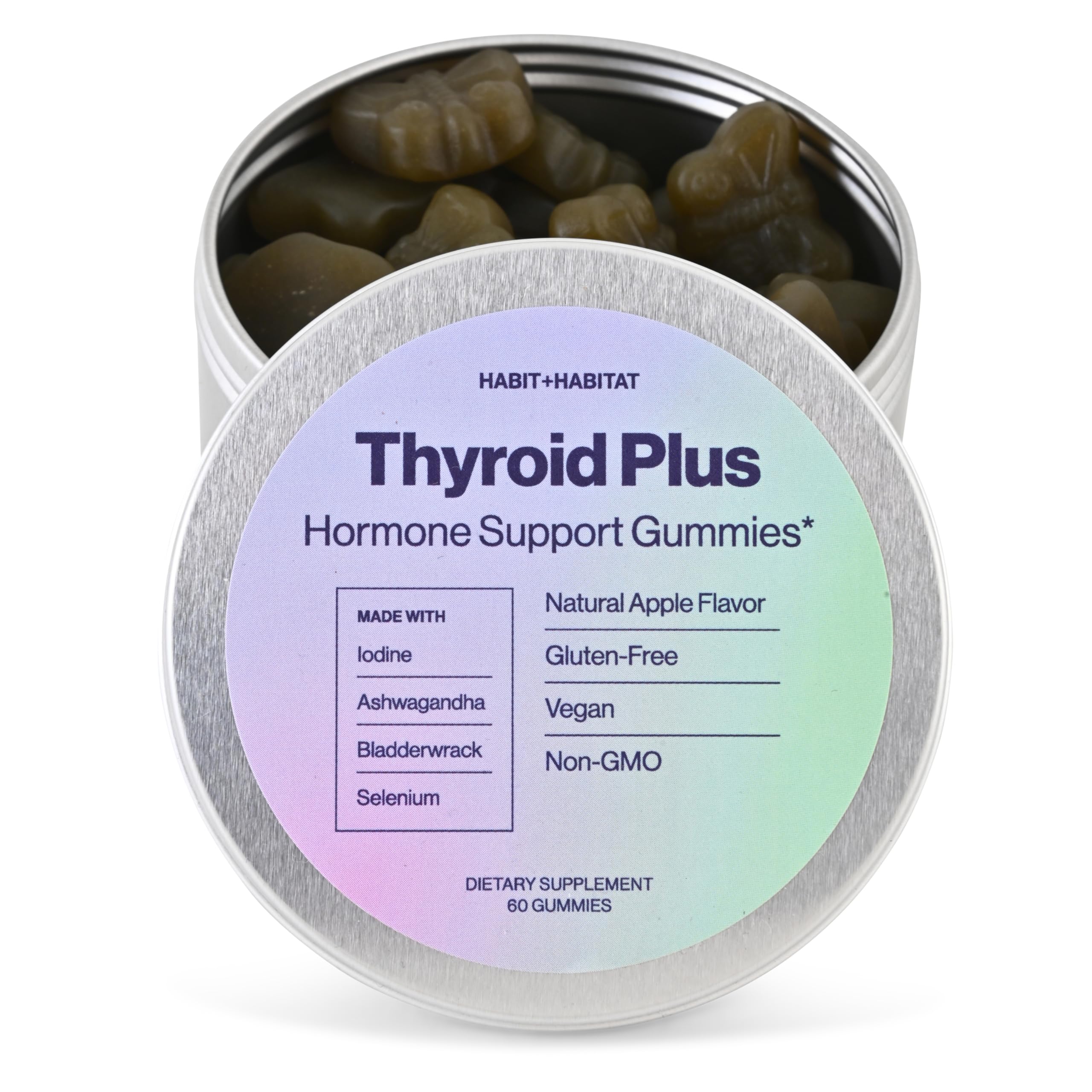 Thyroid Support Gummies with Ashwagandha, Iodine, Bladderwrack, Kelp & Schisandra - Natural Thyroid Health Supplement for Energy & Metabolism - Perfect for Thyroid Balance & Wellness Support
