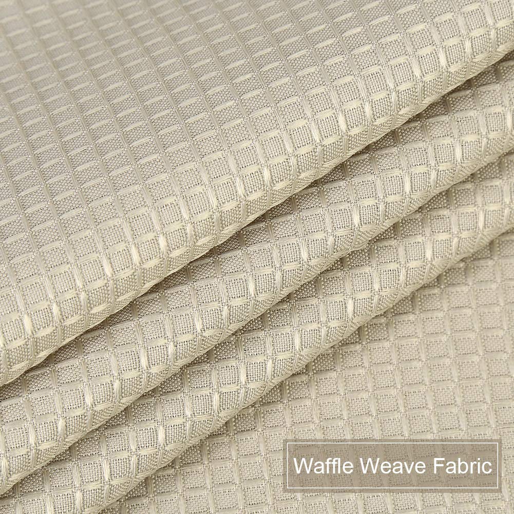 Waffle Woven Textured Short Curtains Set of 2 - 30