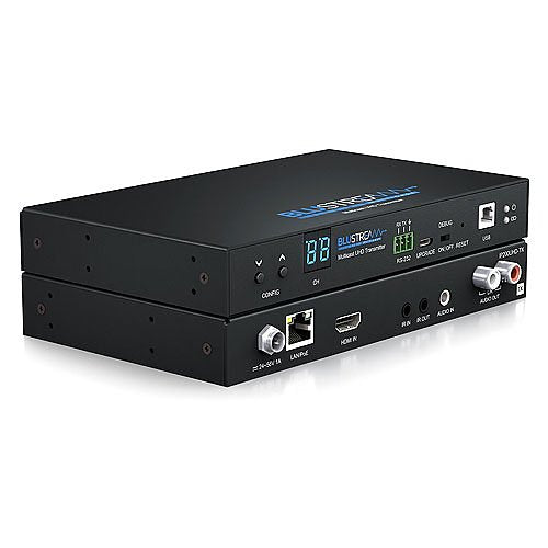 Blustream IP200UHD TX IP Multicast HDMI UHD Video KVM over 1GB Network Receiver with Bi-Directional IR, RS-232 & USB - Perfect for Professional AV Installations, Digital Signage and Remote Desktop Control
