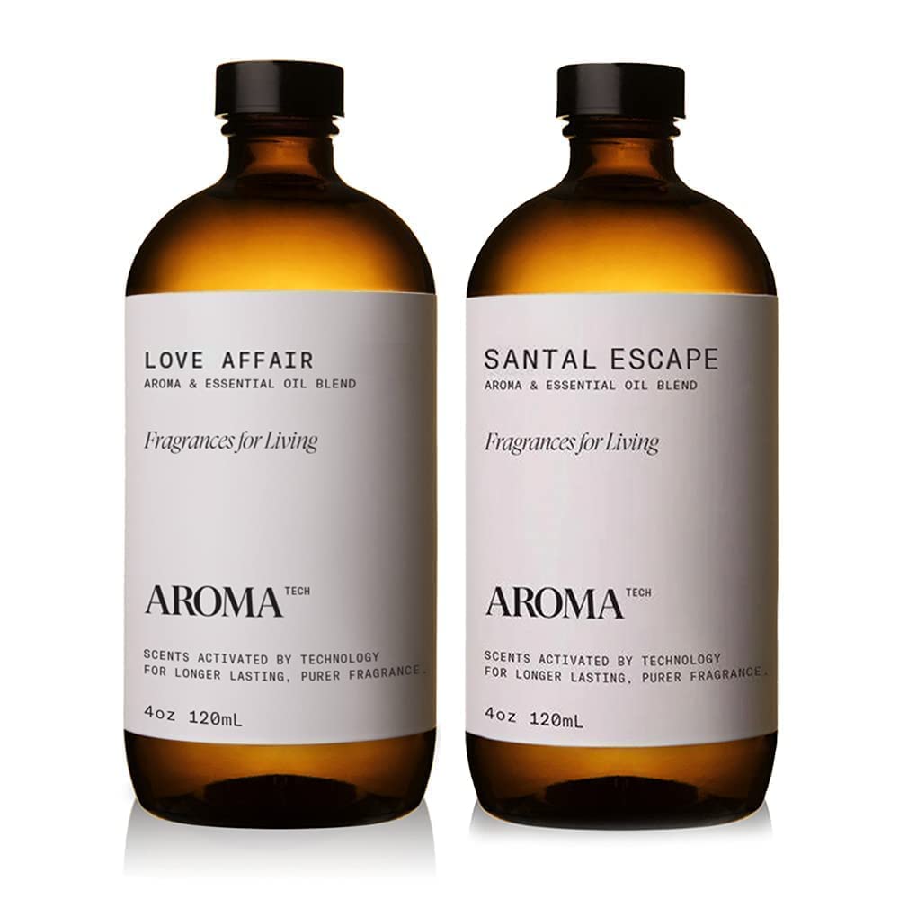 AromaTech Love Affair & Santal Escape Essential Oil for Diffusers - 120ml - Perfect for Home Spa, Yoga, and Relaxation