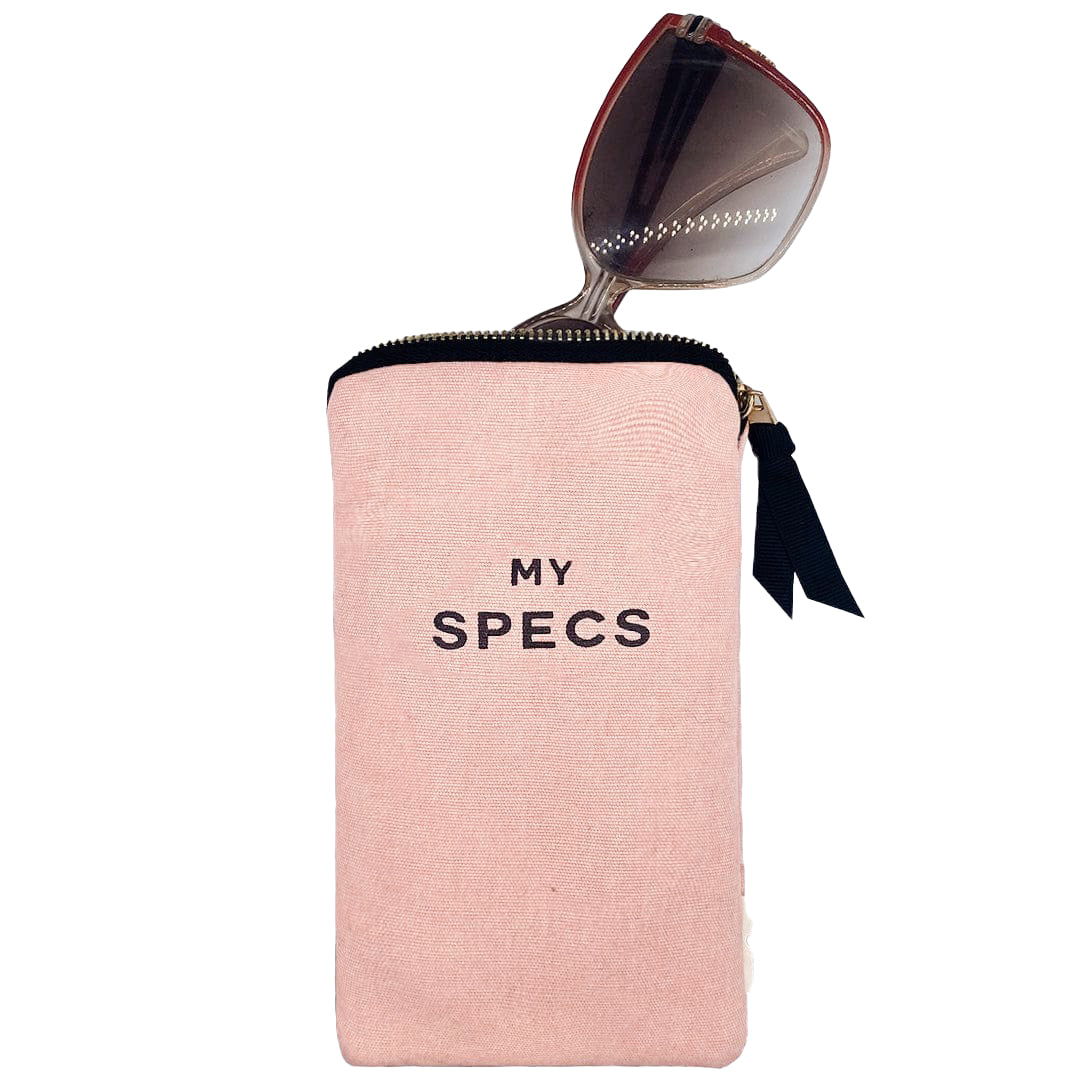 Pink/Blush Eyeglasses Case with Exterior Pocket - Durable Hard Shell Glasses Holder for Women & Men - Perfect for Travel, Work, and Daily Use
