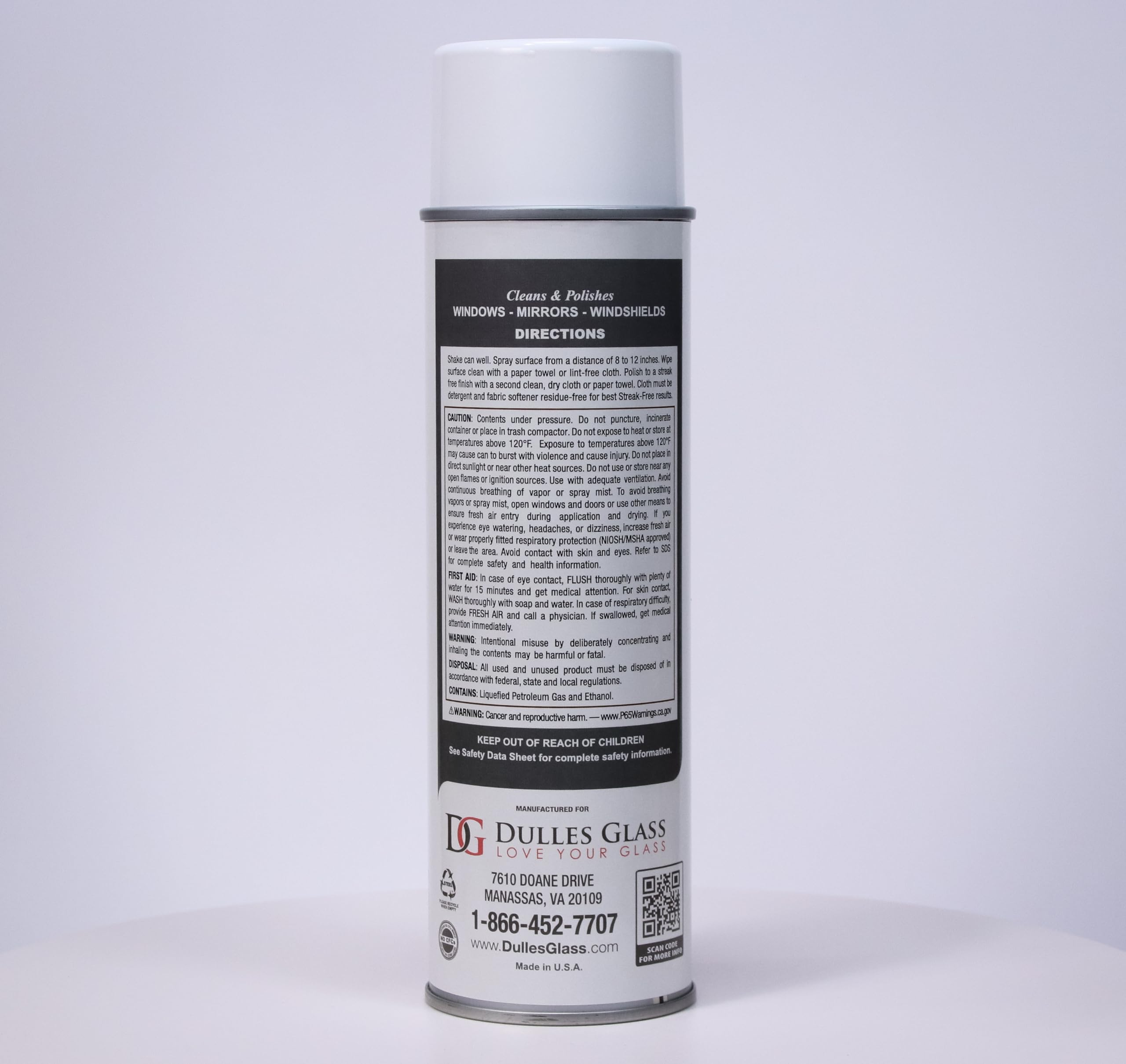 Professional Glass & Mirror Cleaner Spray - Streak-Free, Ammonia-Free Formula for Windows, Shower Doors & Mirrors - Perfect for Home, Office & Car Use