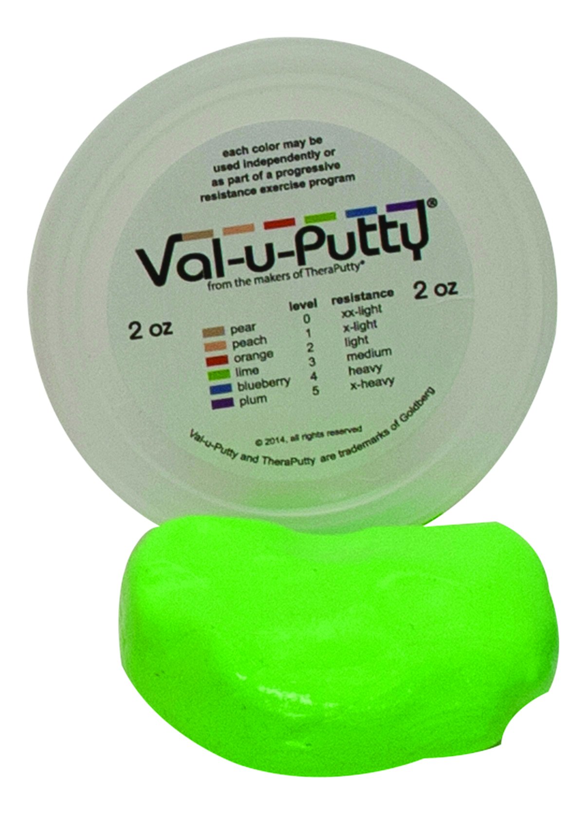 10-3903 Exercise Putty for Hand Therapy - Lime Green, 2 oz - Strengthen Grip & Relieve Stress - Perfect for Rehabilitation, Arthritis & Office Stress Relief
